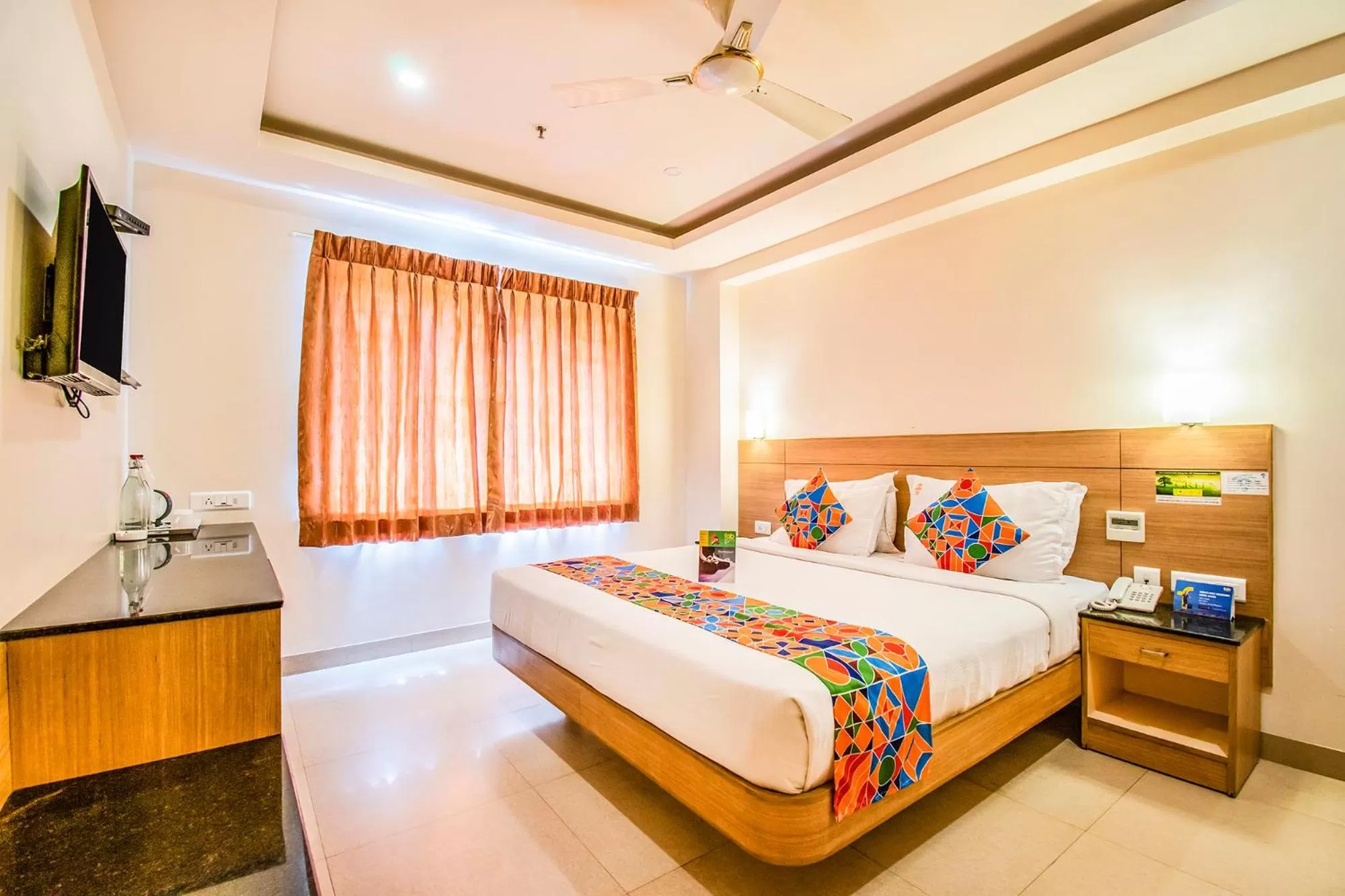 View (from property/room), Bed in FabHotel Prime Royal Castle Gandhipuram