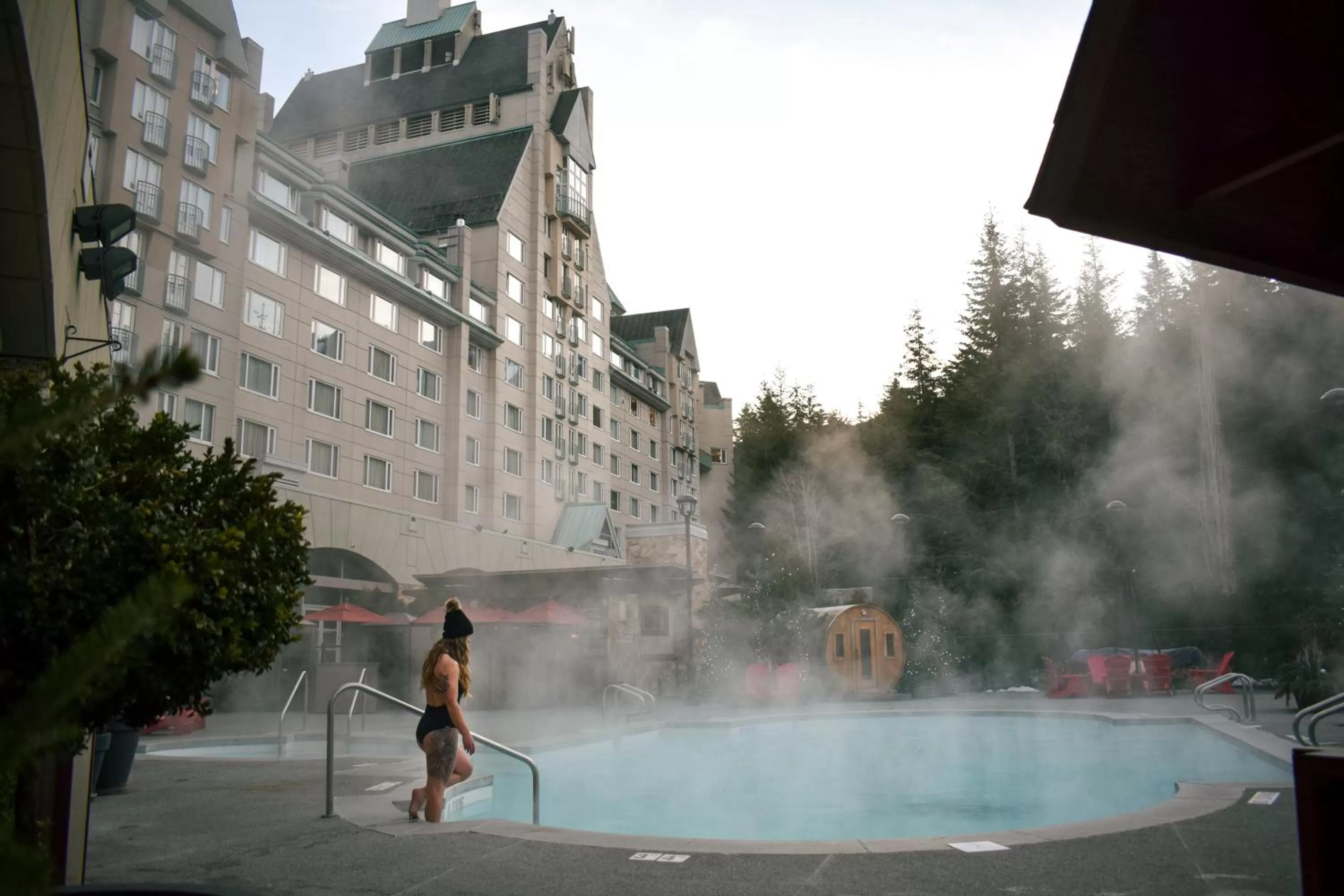 Swimming pool in Fairmont Chateau Whistler