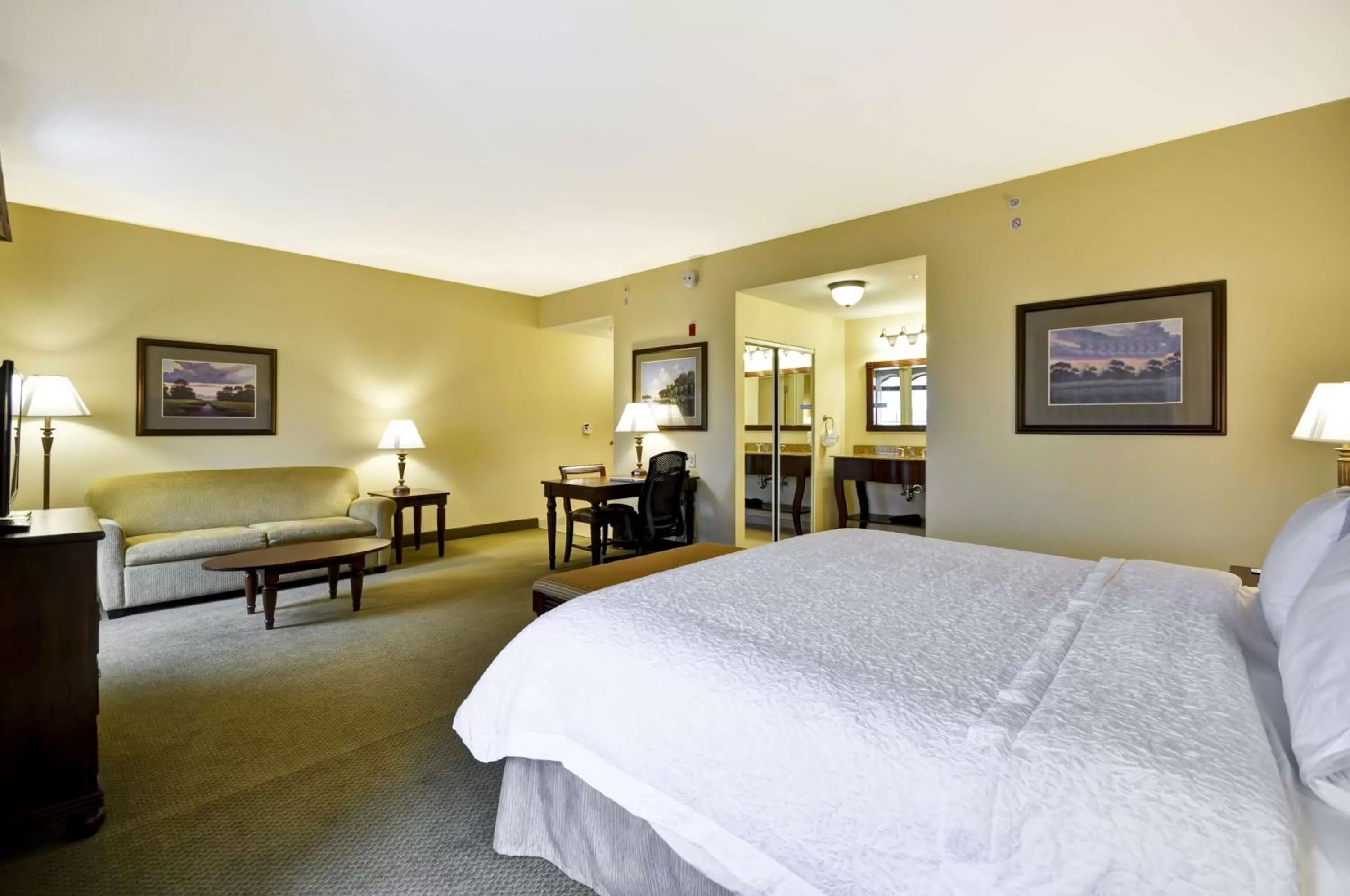 Bed in Hampton Inn & Suites North Charleston-University Boulevard