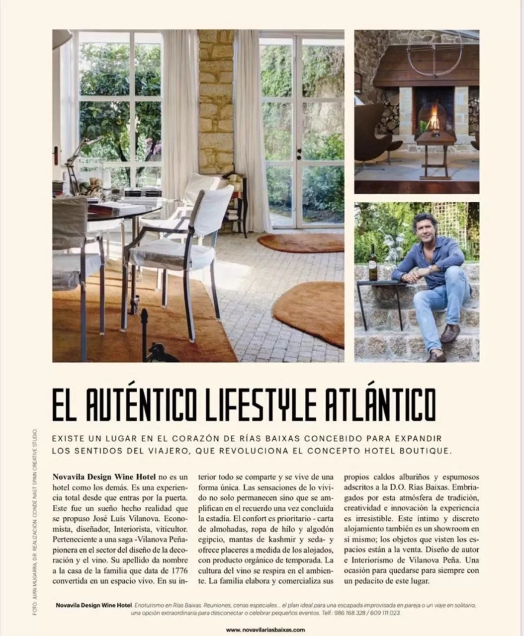 Text overlay in Enoturismo Novavila Rias Baixas Wine Design