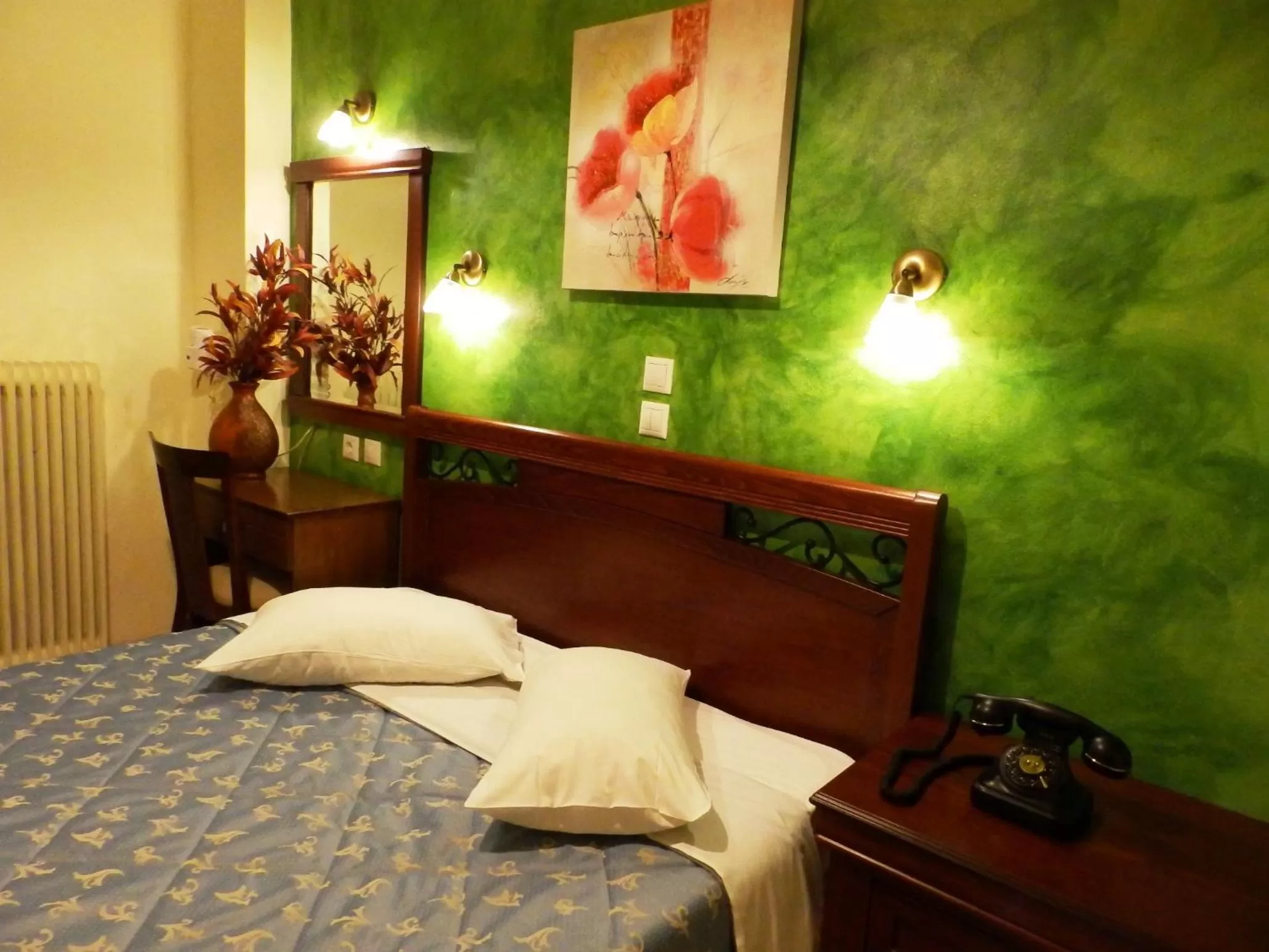 Bed in Pergamos Hotel