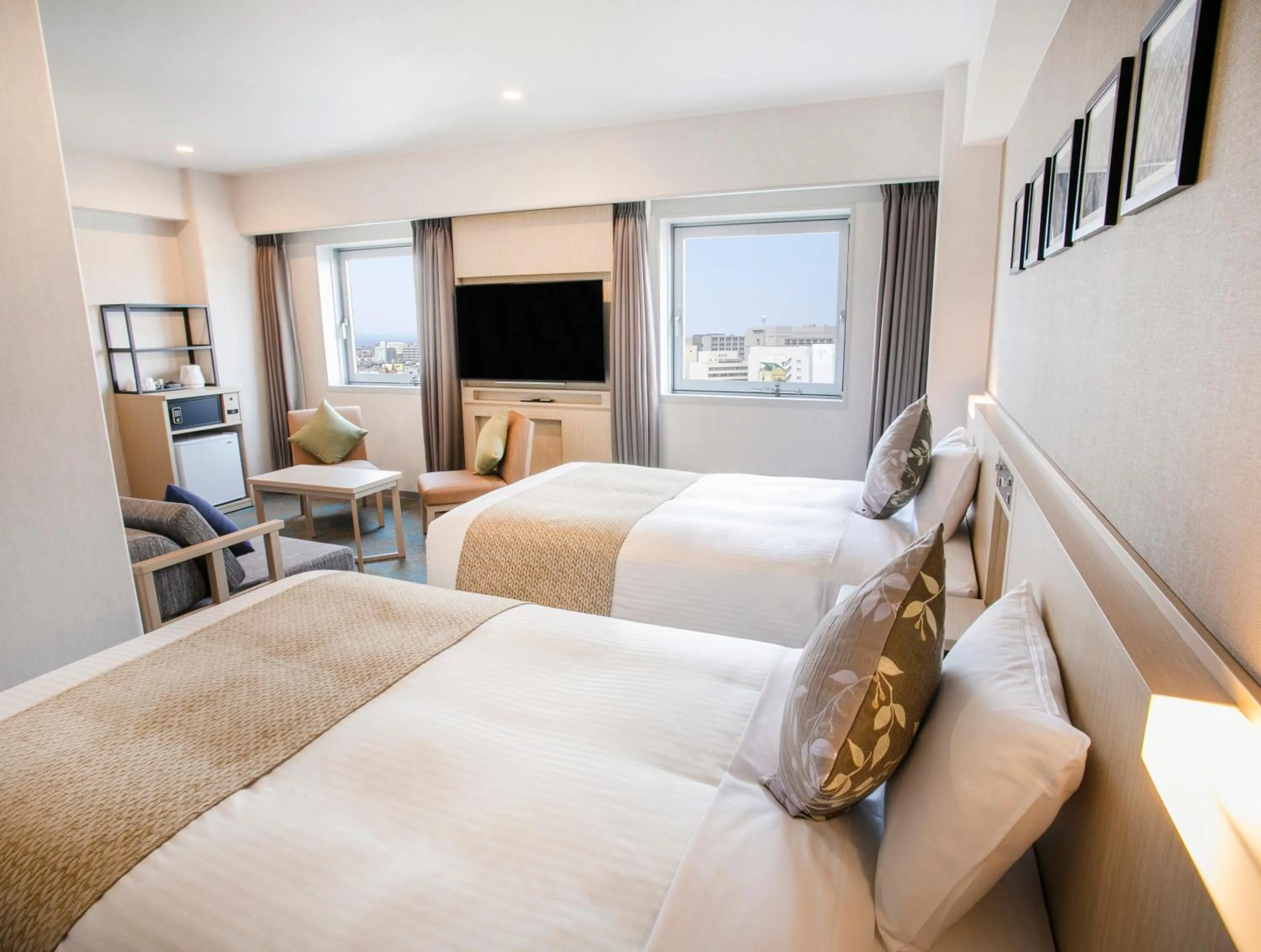 Photo of the whole room, Bed in ART Hotel Oita