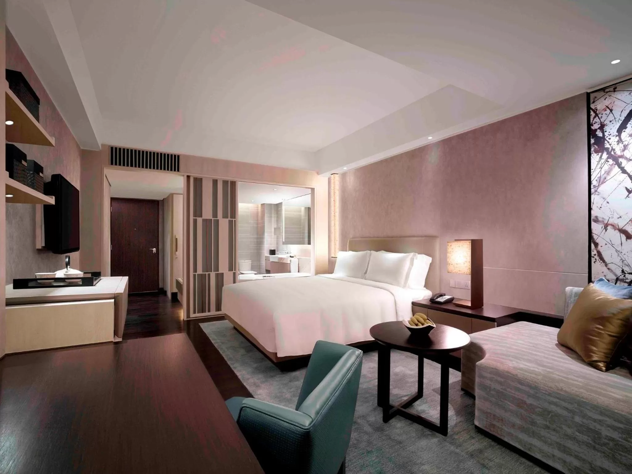 Bed in New World Makati Hotel, Manila