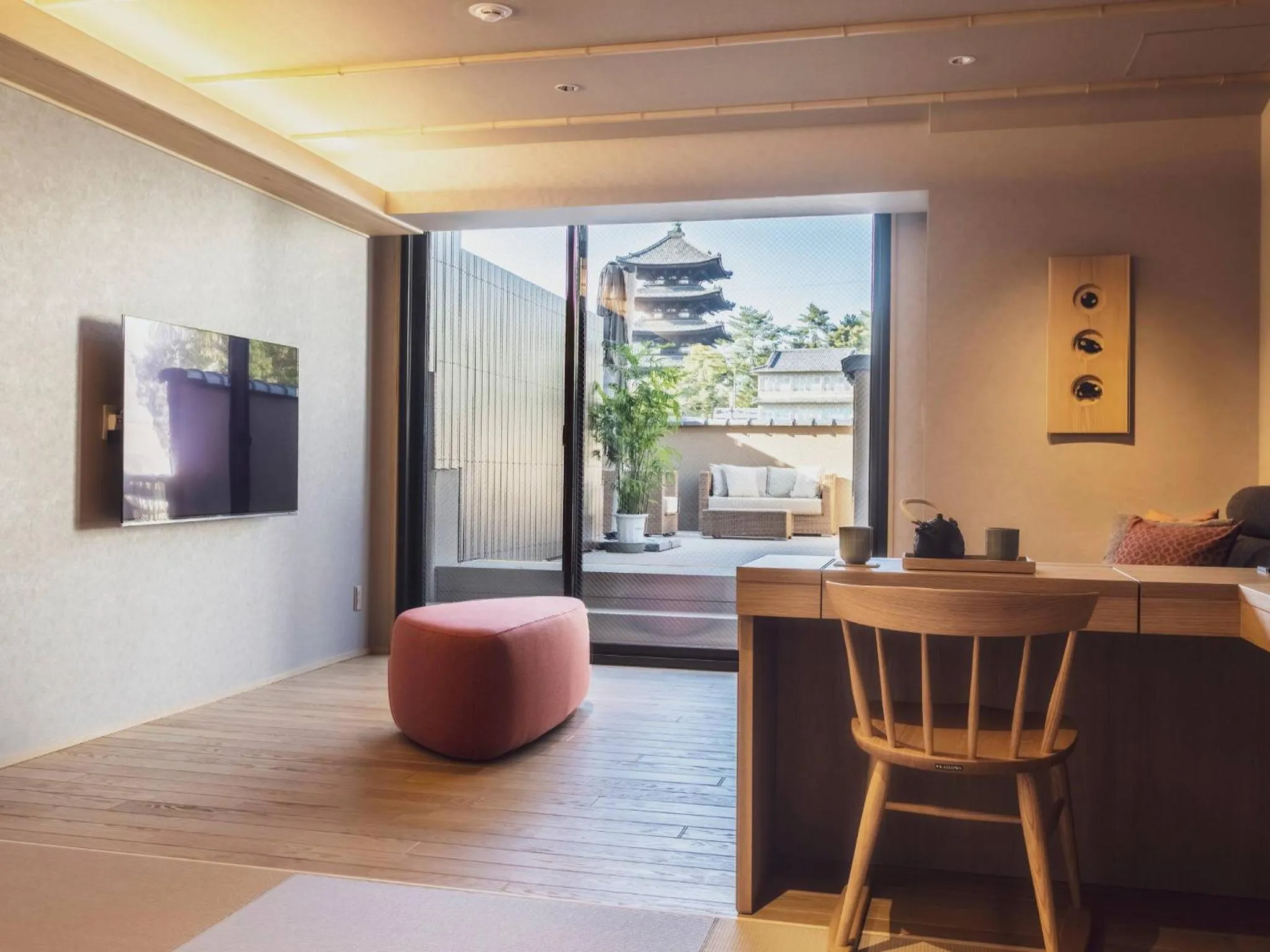 Living room in Asukasou Hotel