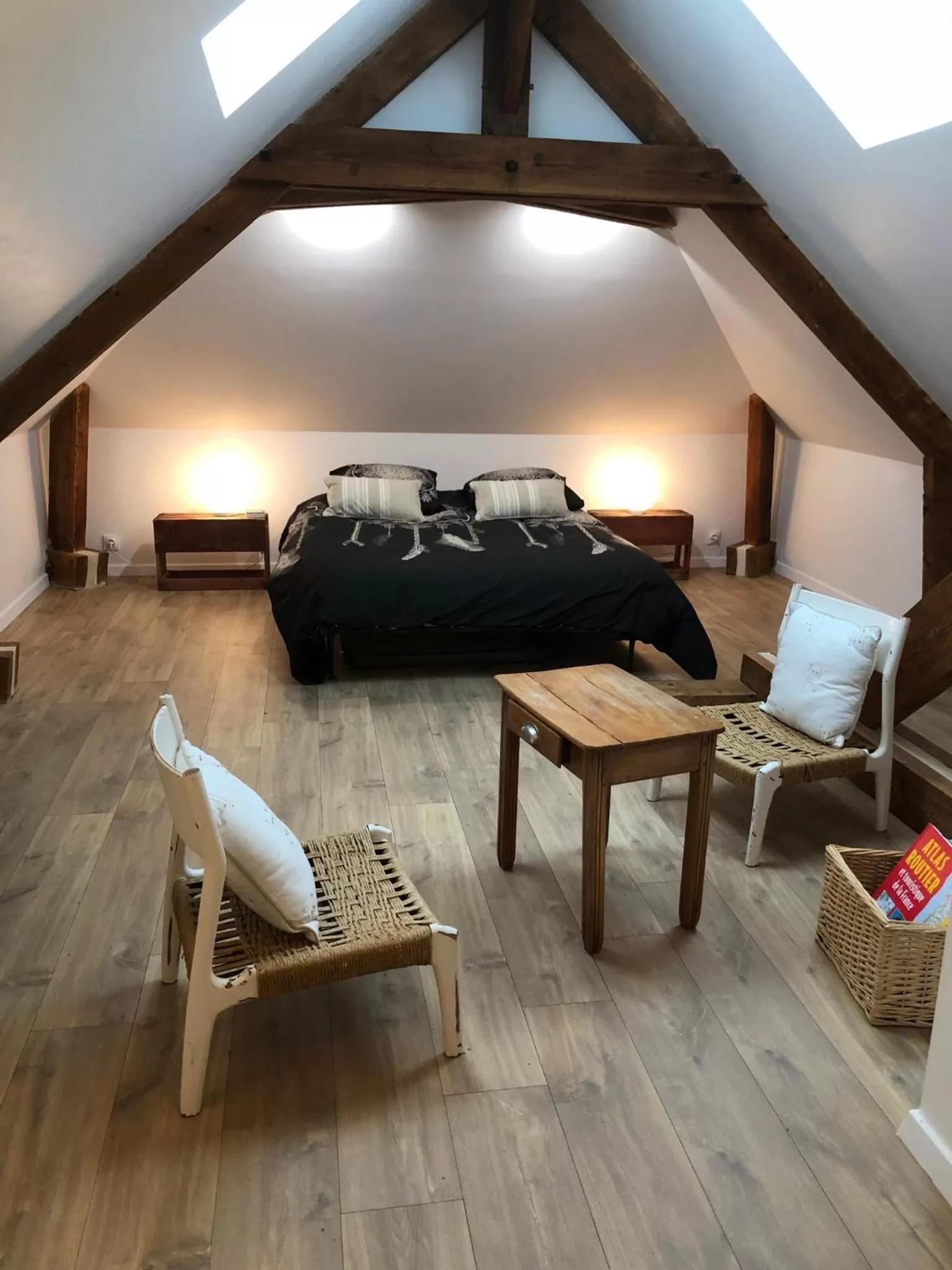 Bed in Chambre ambiance campagne chic