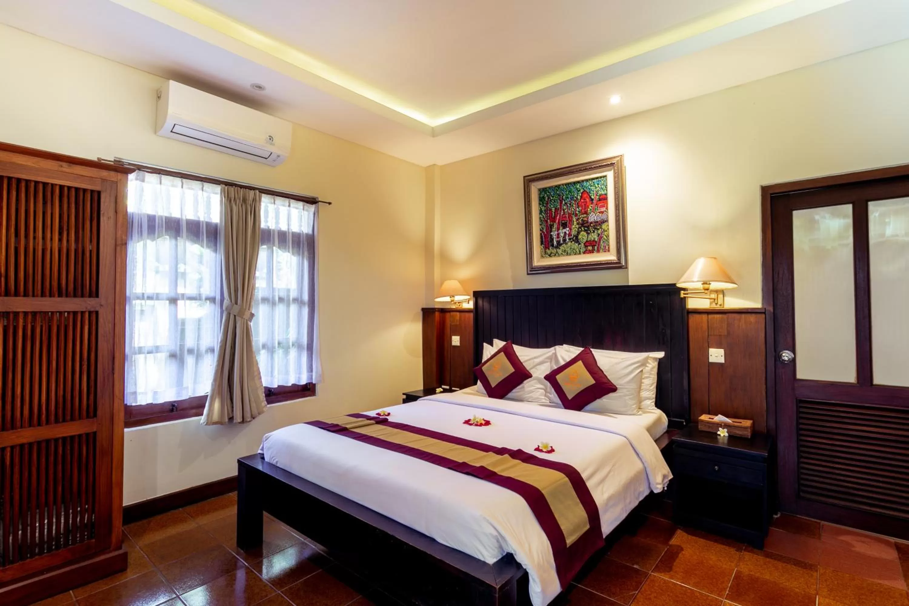 Bed in Lumbung Sari Ubud Hotel - CHSE Certified