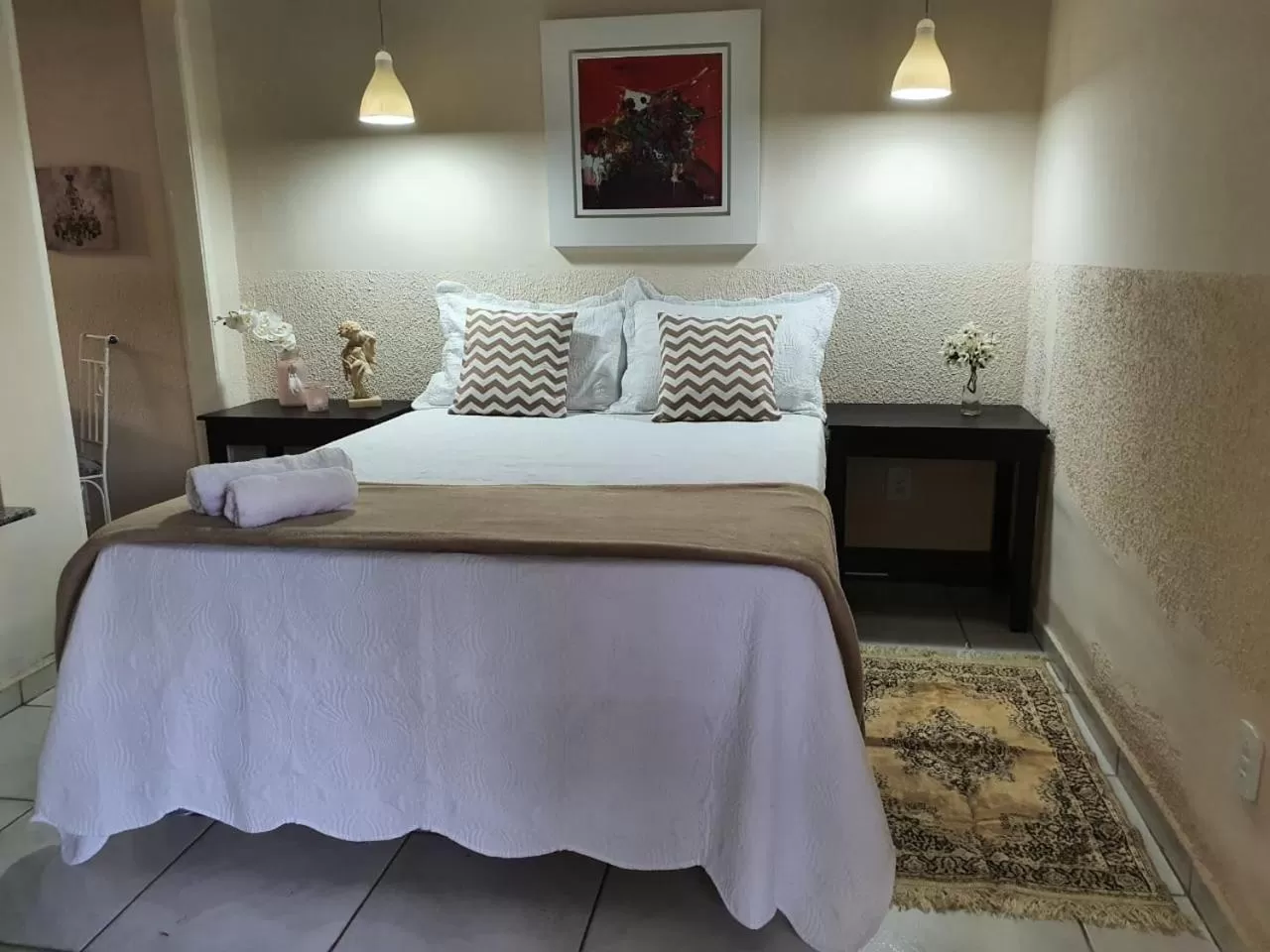 Bed in Pousada Dois Rios