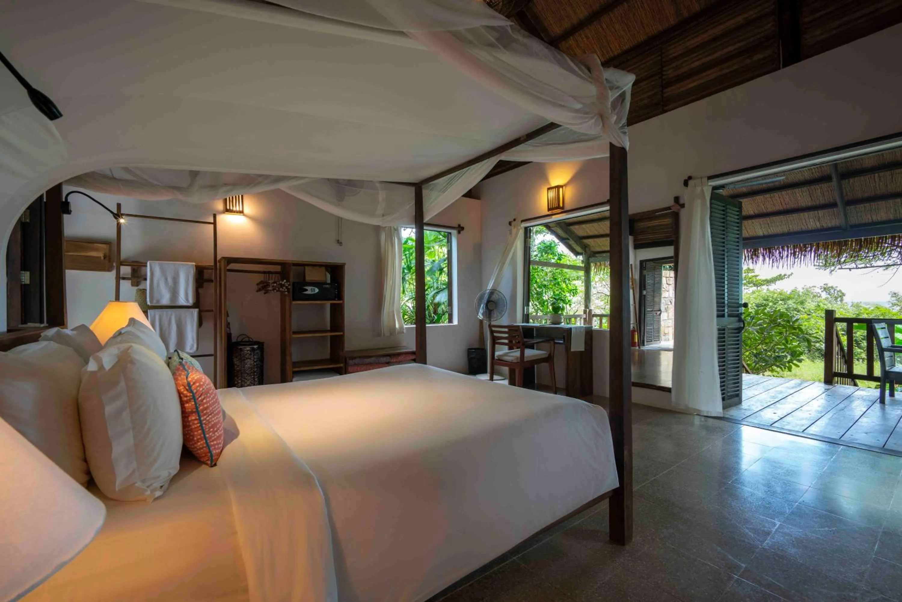 Bed in Mango Bay Resort