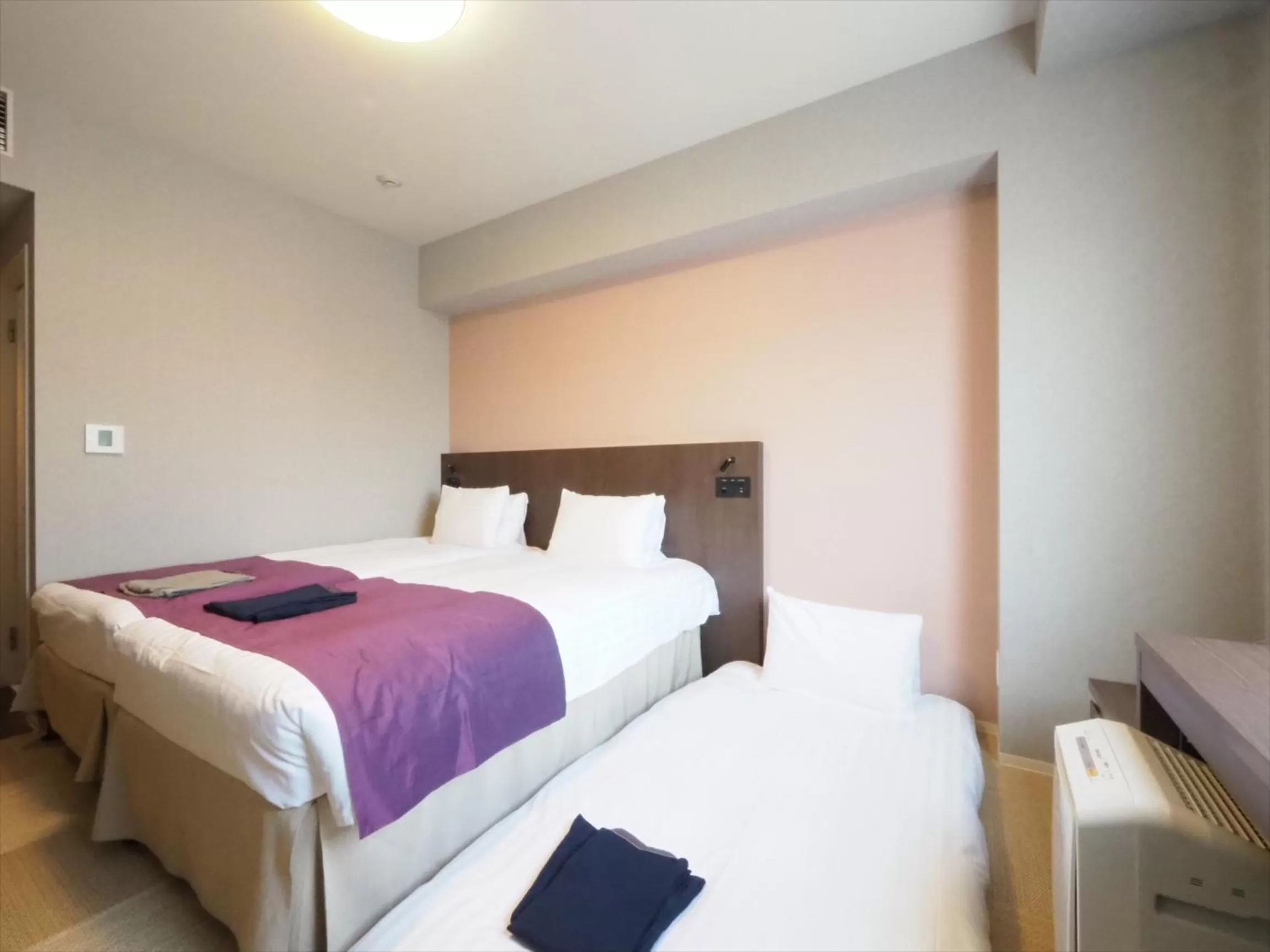 Photo of the whole room, Bed in Hiyori Hotel Osaka Namba Station