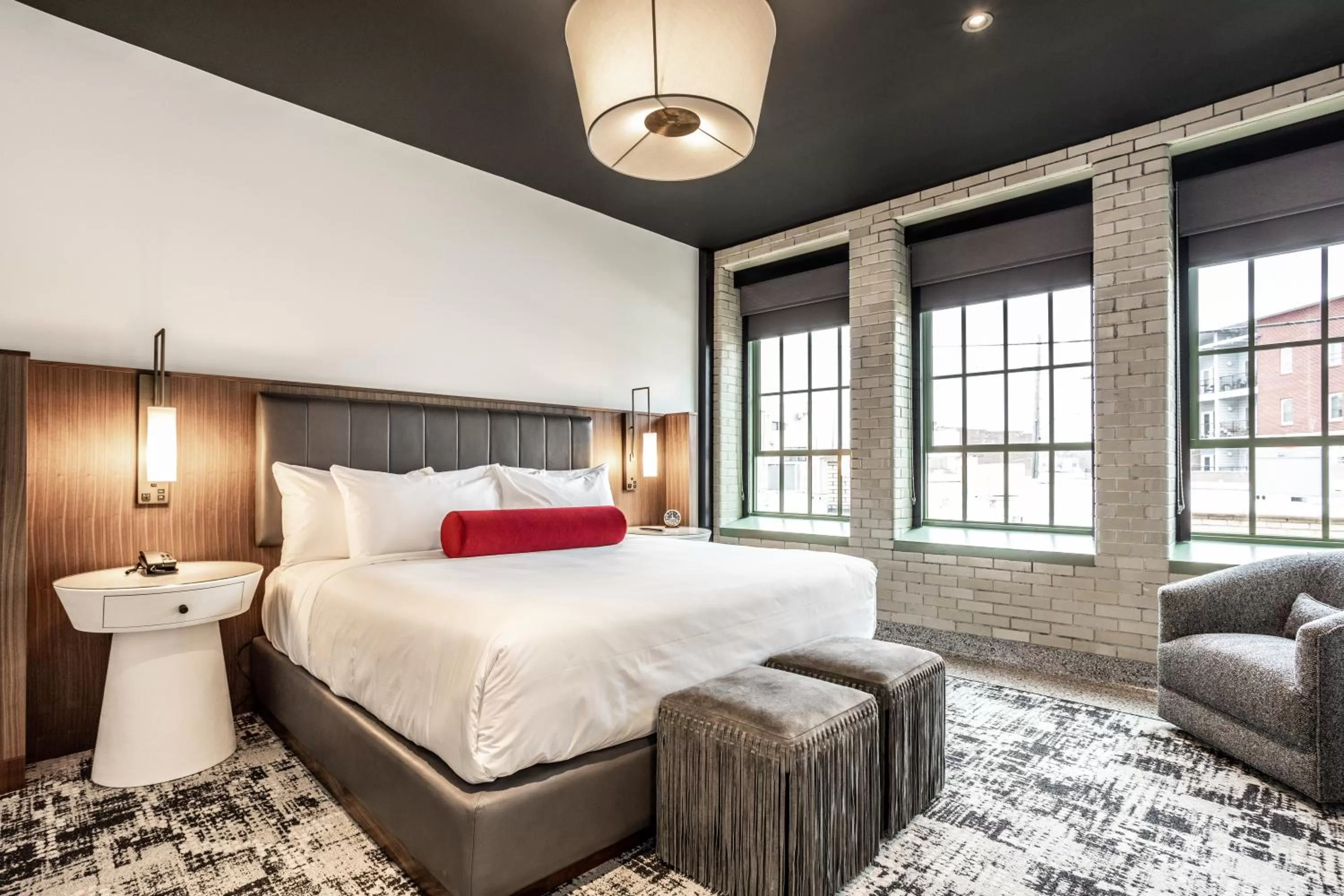 Bed in Bottleworks Hotel