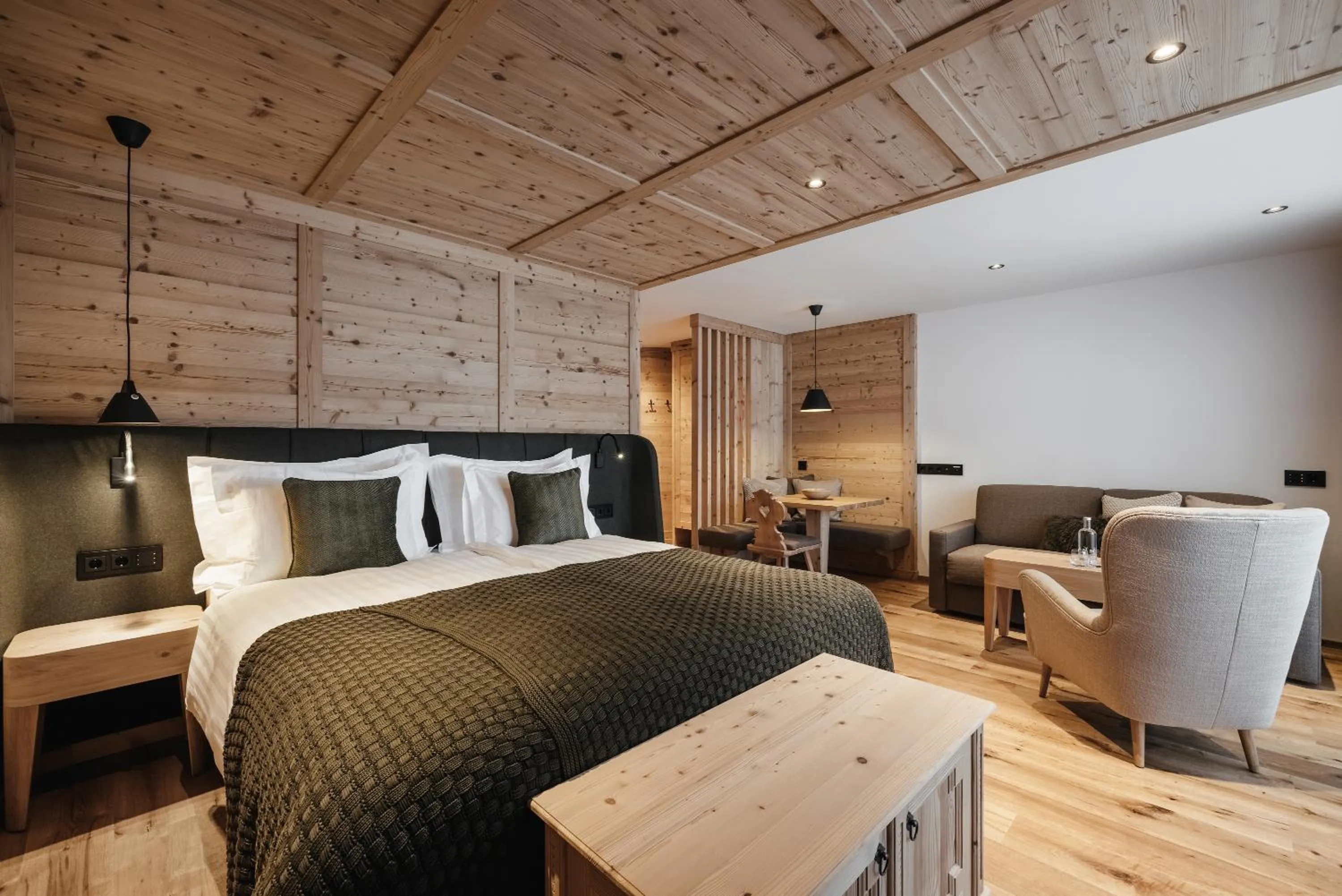Bed in Kolfuschgerhof Mountain Resort