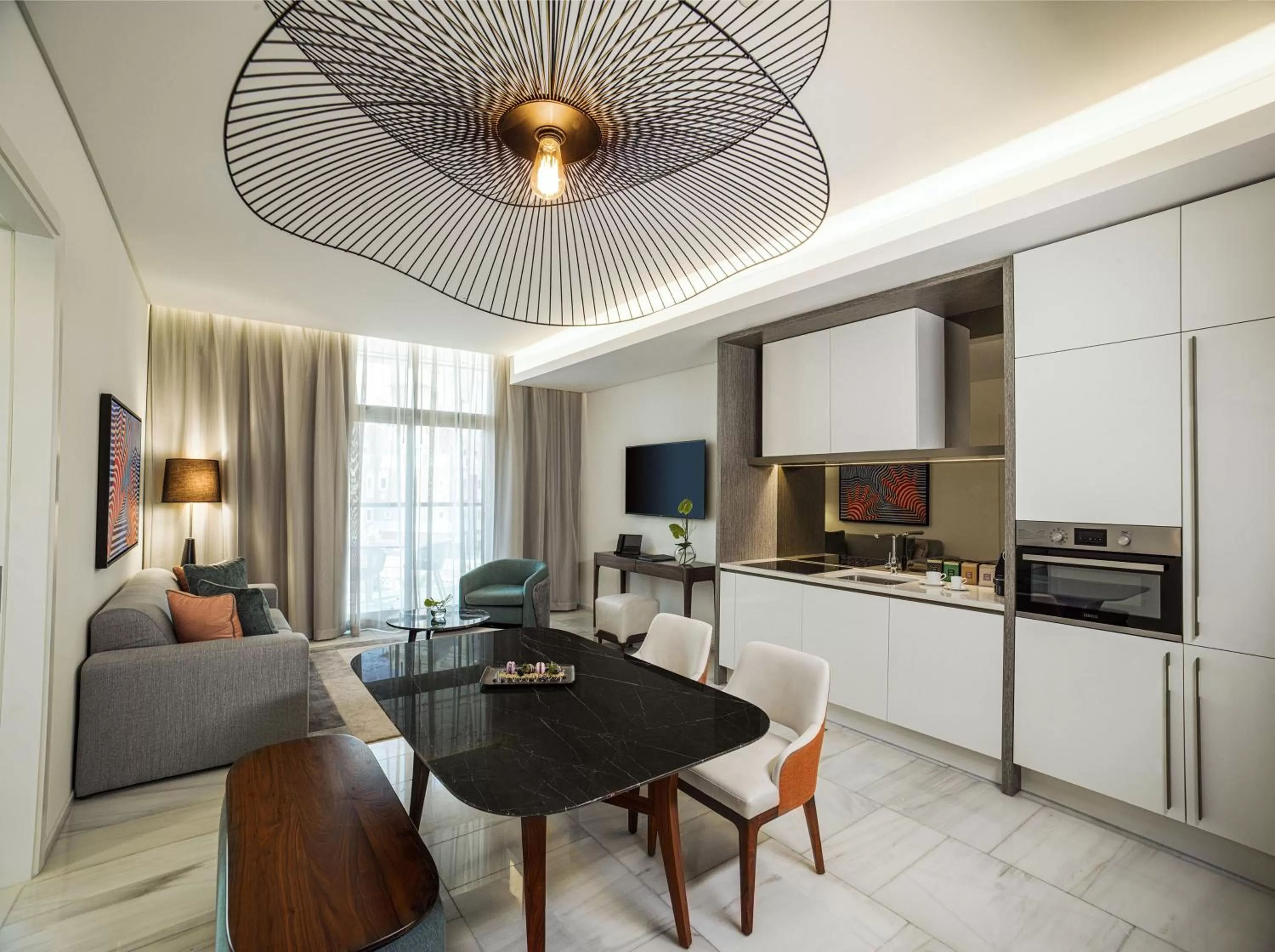 Living room in Th8 Palm Dubai Beach Resort Vignette Collection, an IHG hotel