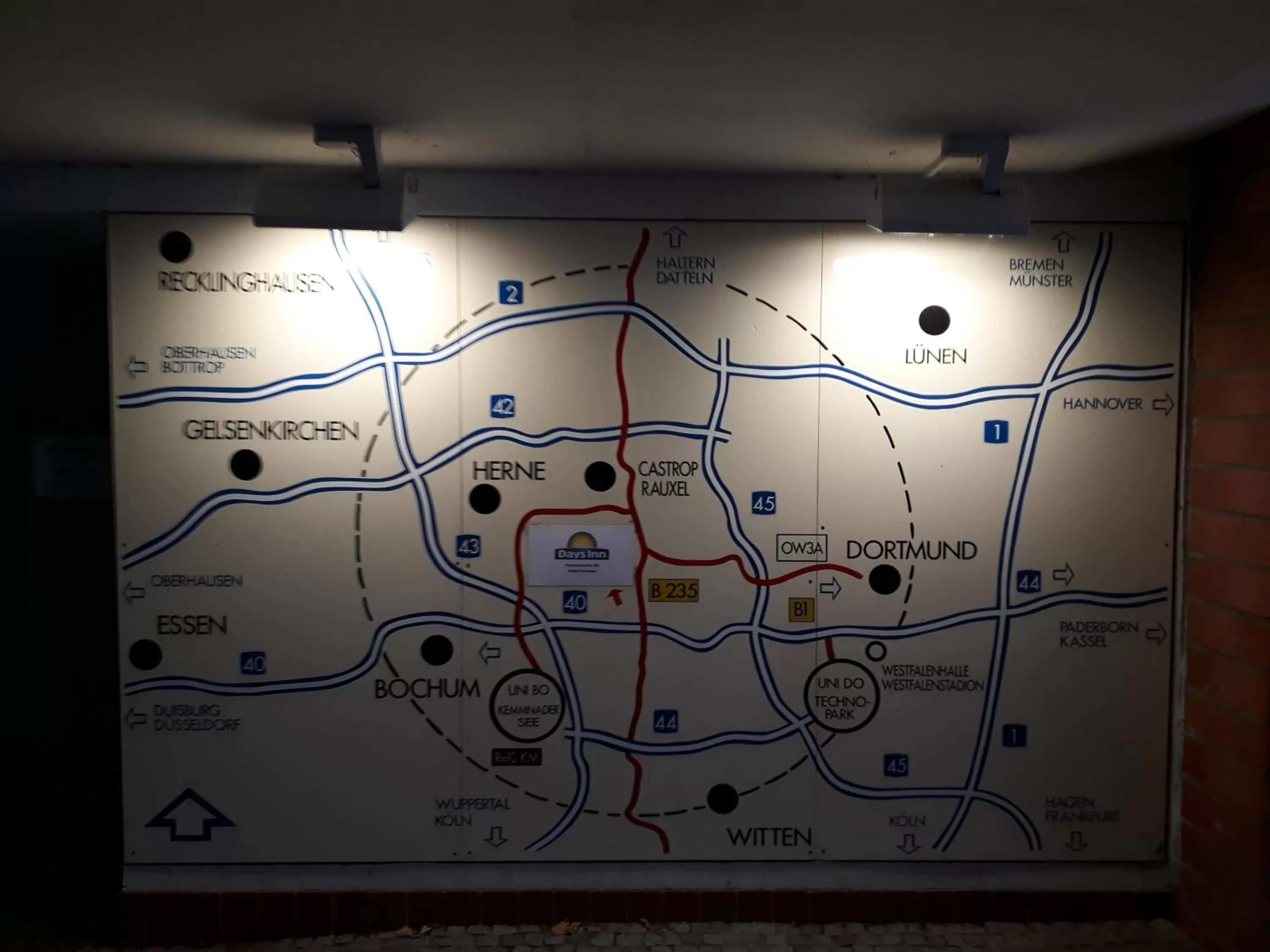 On site in Days Inn Dortmund West