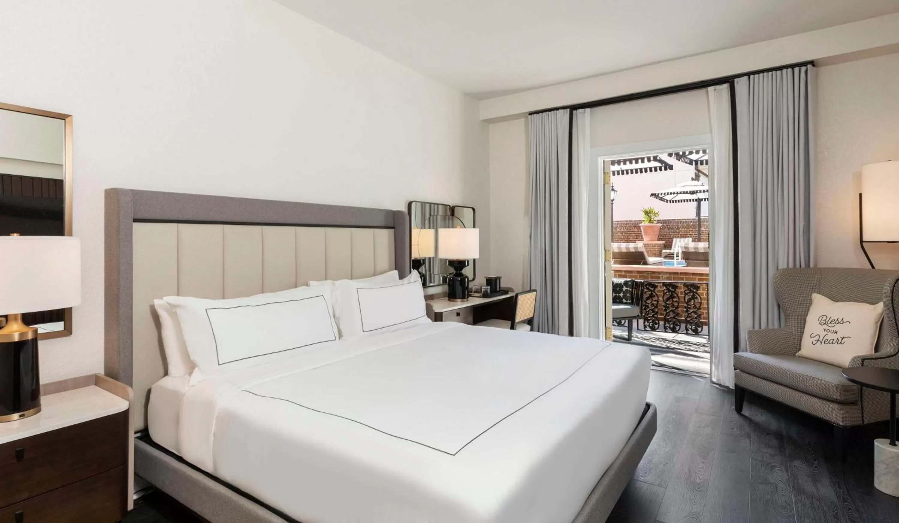 Bed in Mills House Charleston, Curio Collection by Hilton