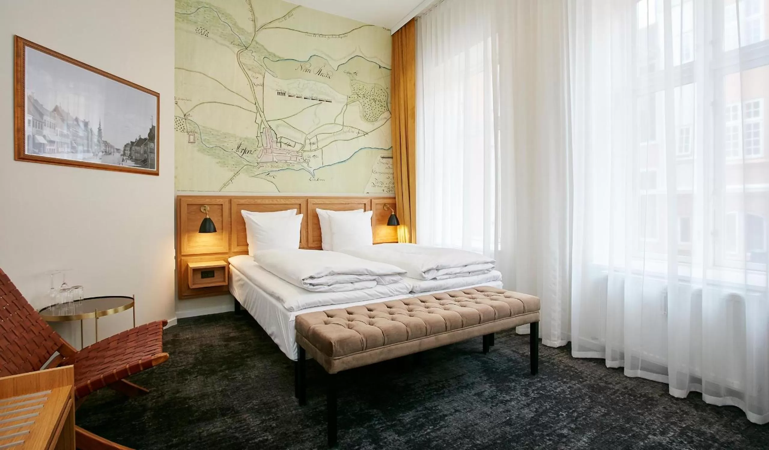 Bed in Jørgensens Hotel