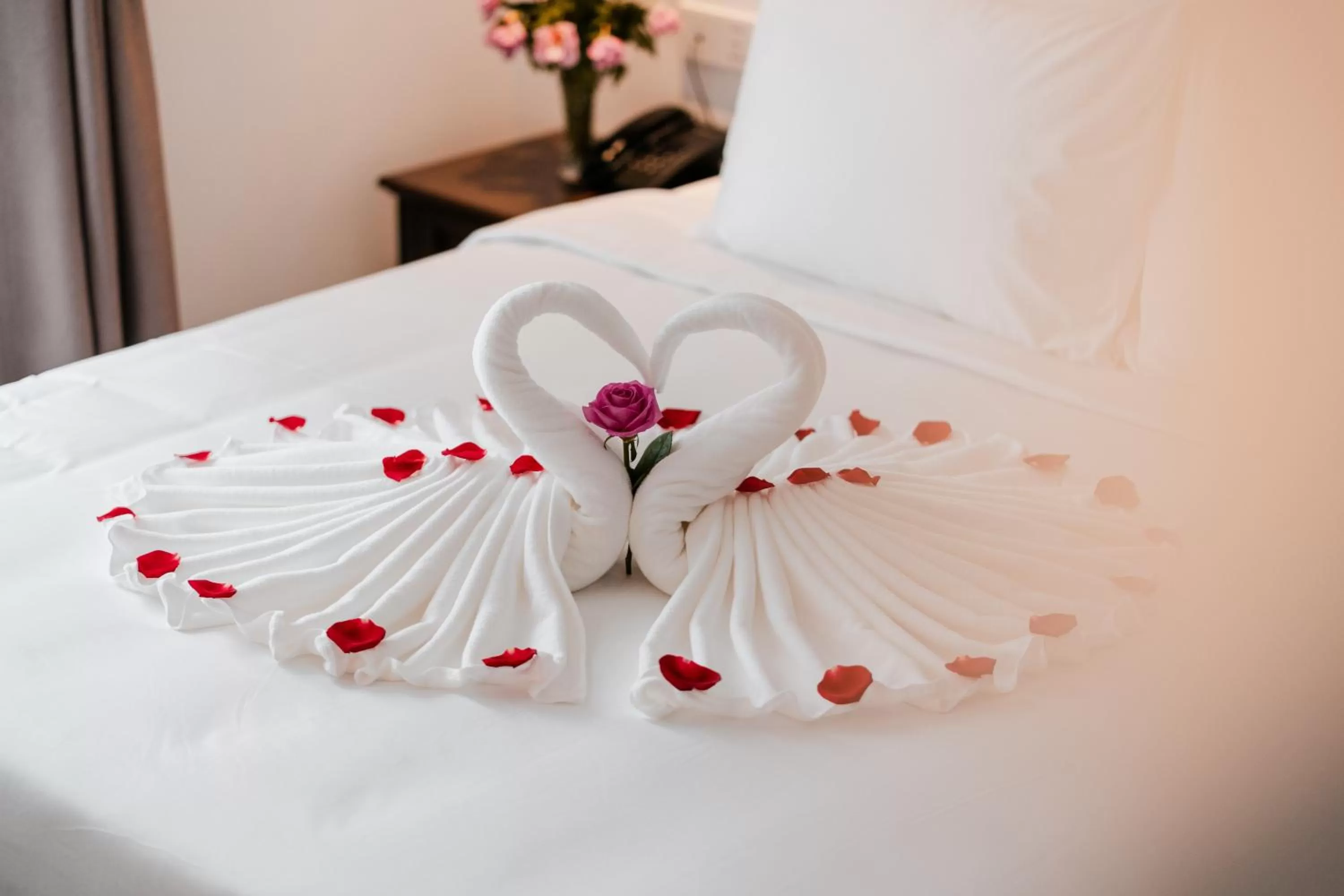 Decorative detail, Bed in Marigold Hotel Hanoi