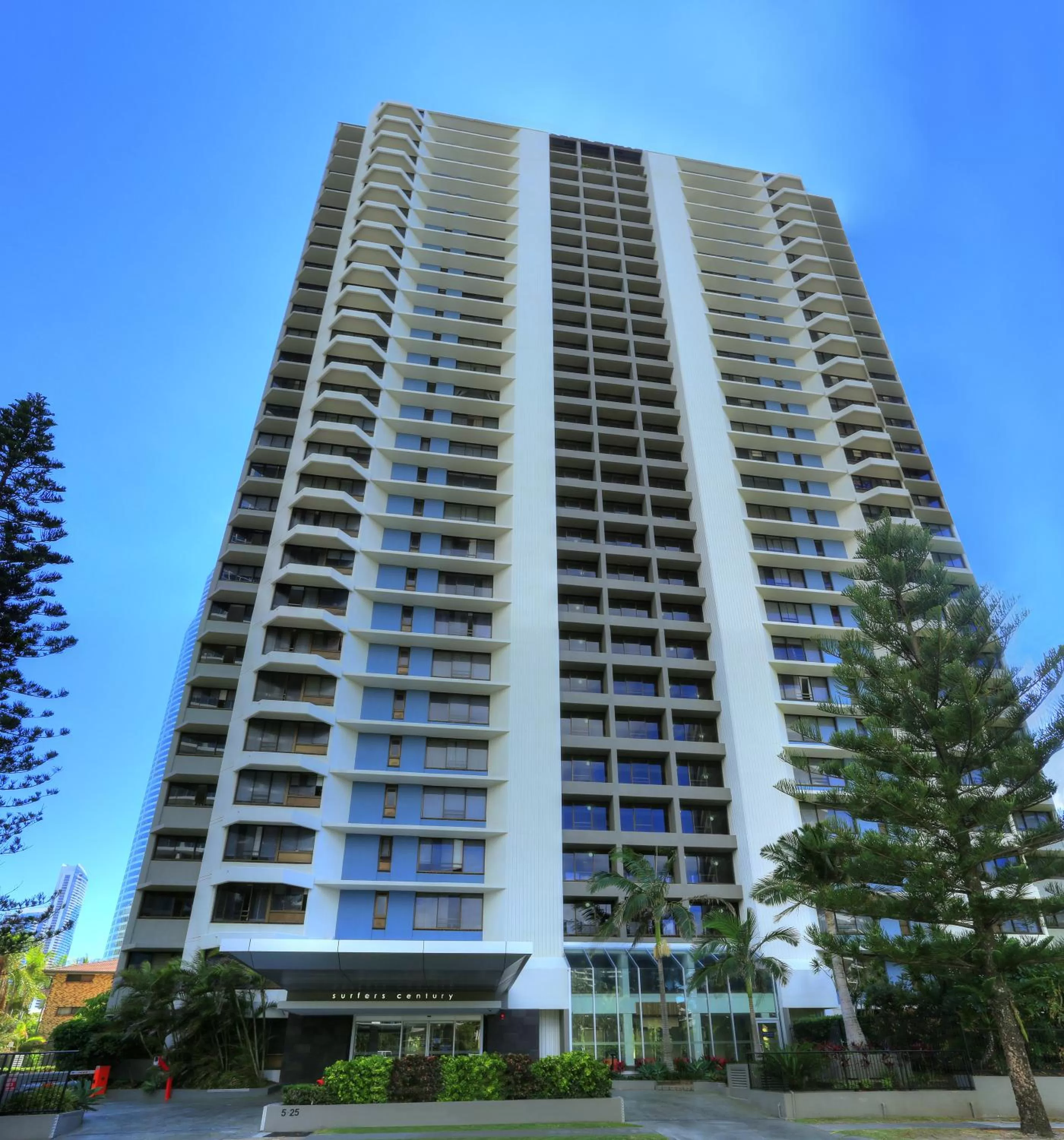 Facade/entrance in Surfers Century Oceanside Apartments