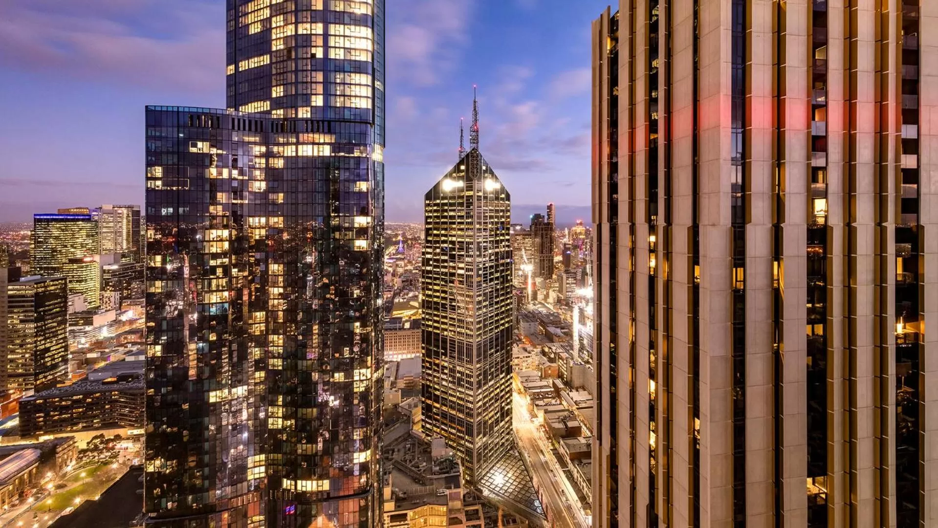 City view in Avani Melbourne Central Residences