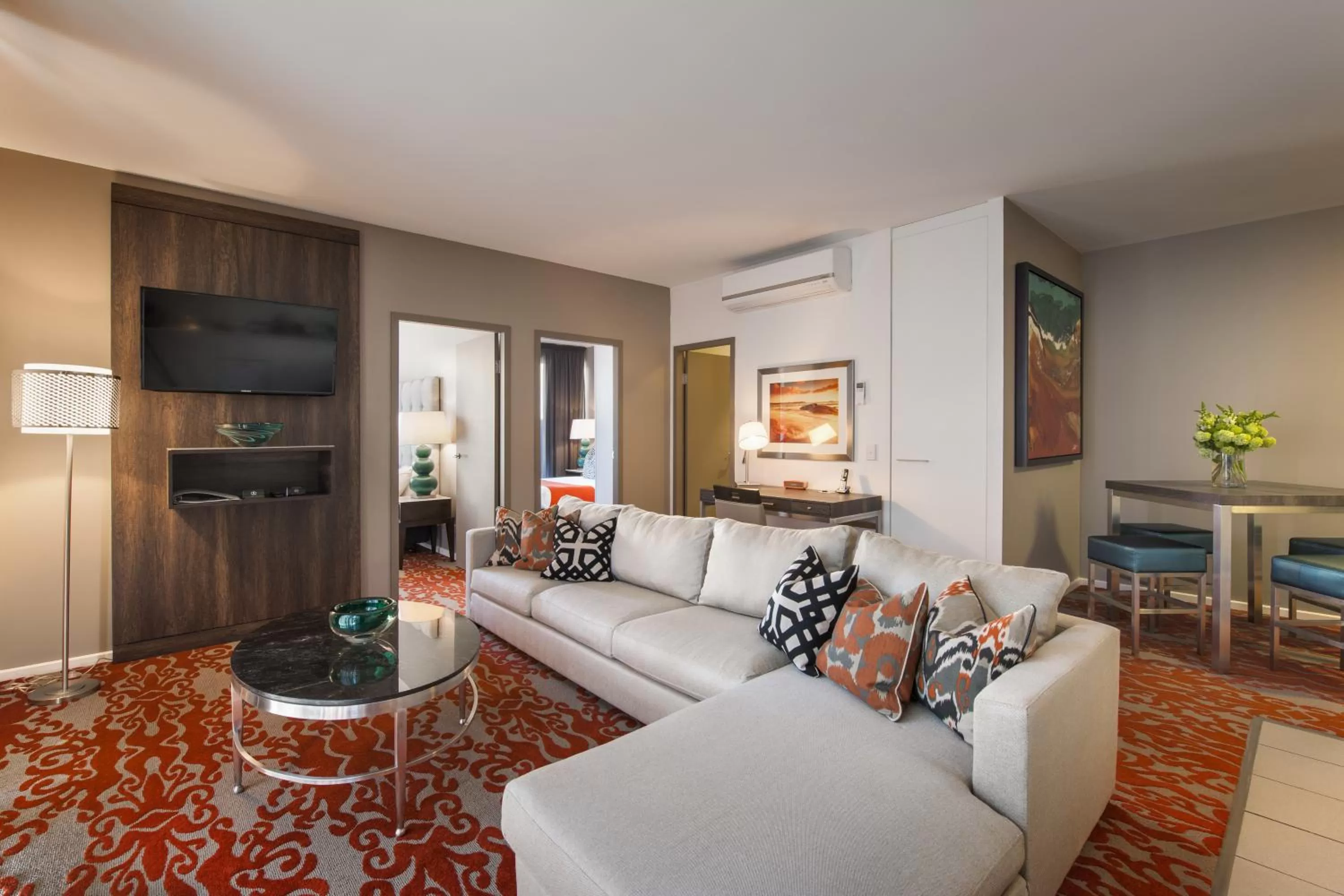 Living room in Miller Apartments