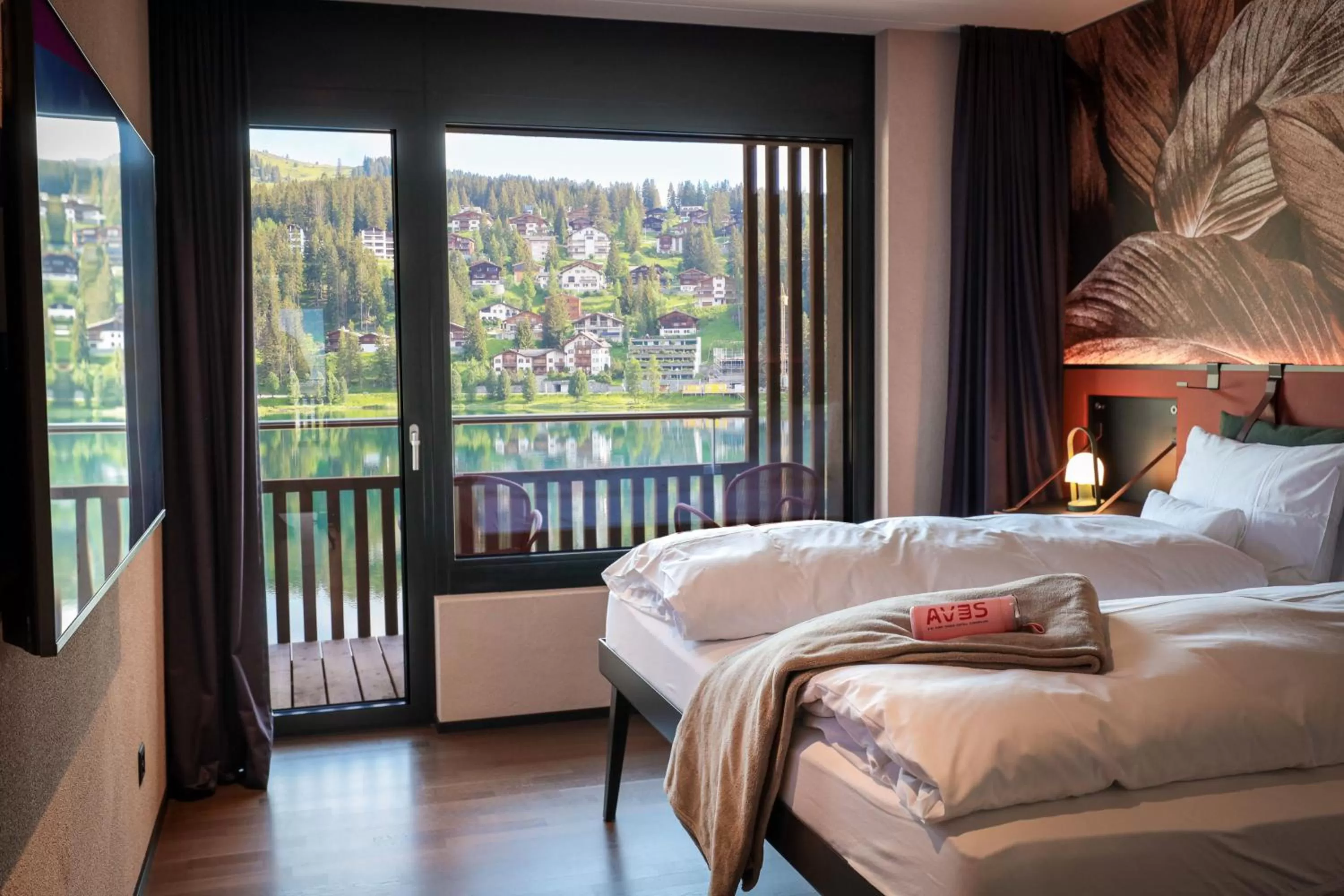 View (from property/room), Bed in AVES Hotel&Apartment Arosa