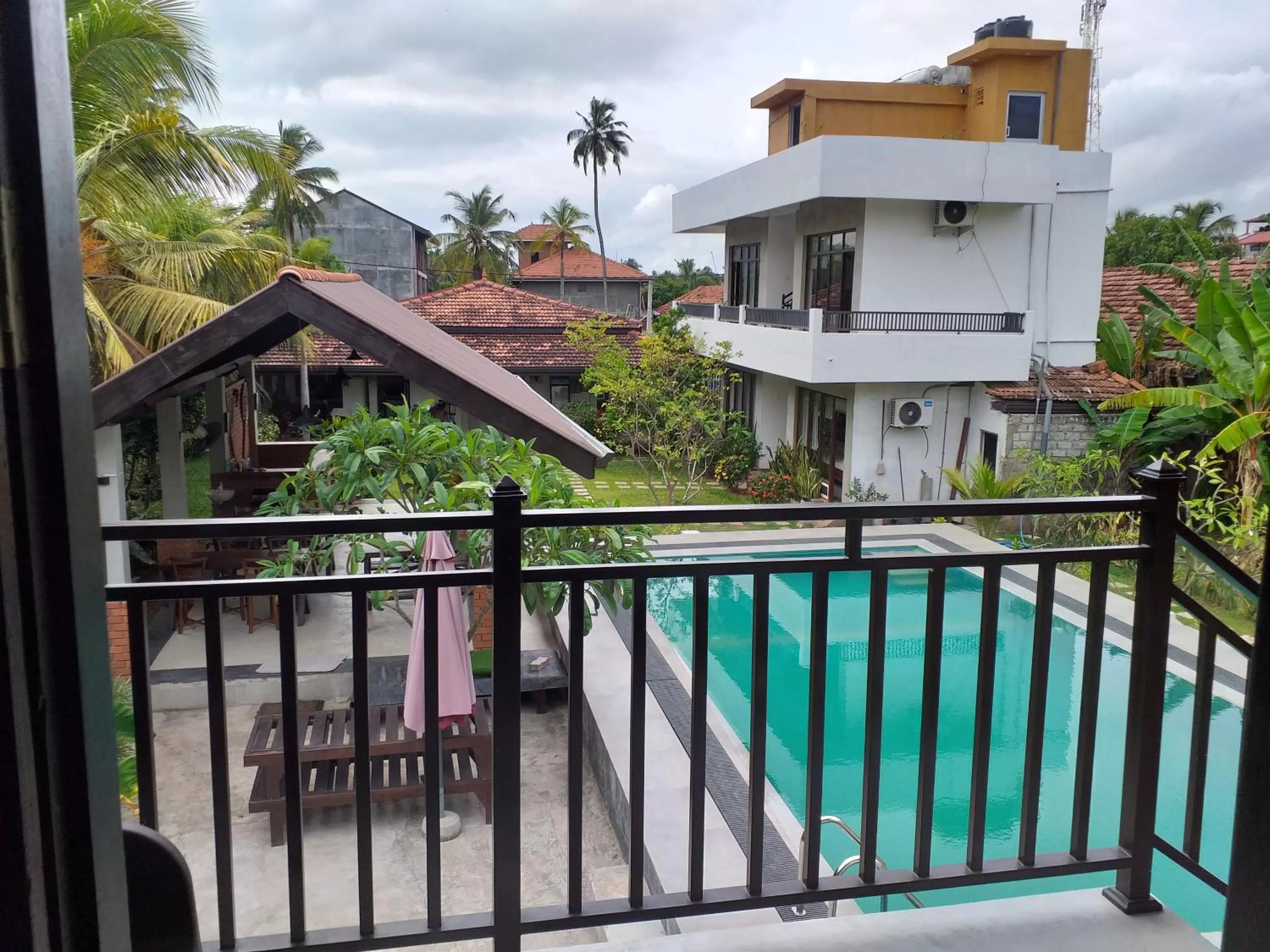 Balcony/Terrace, Pool View in Green Wood Villa Negombo