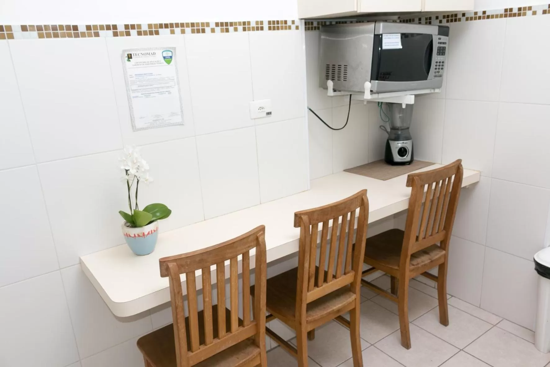 Communal kitchen in Hotel Residenza - 400m do inicio da Av Paulista e Metrô Paraiso