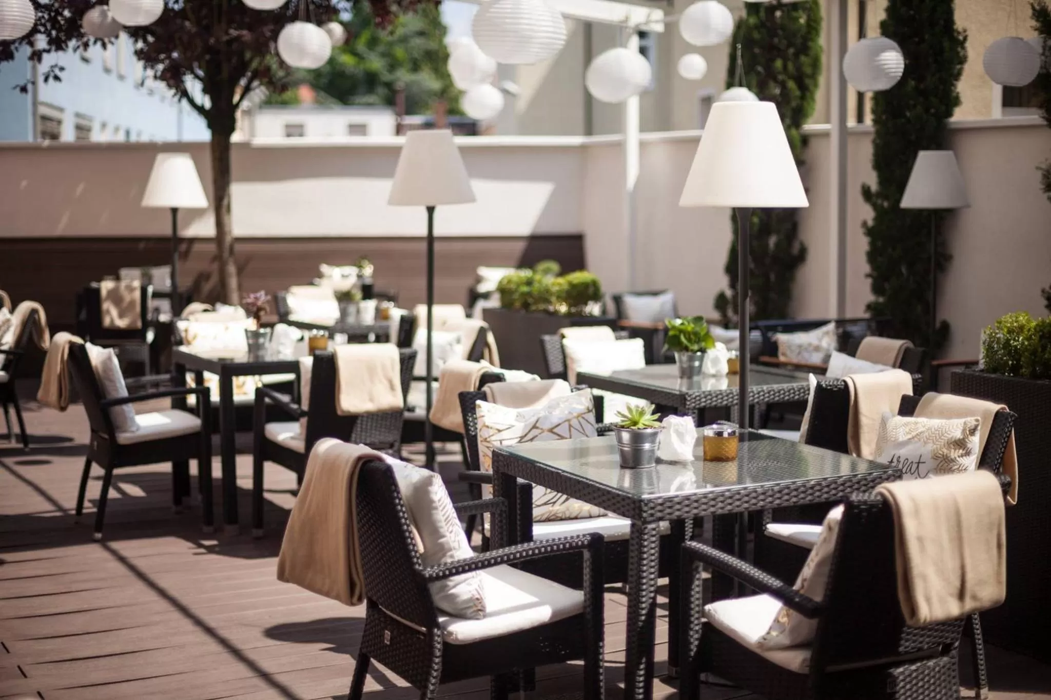 Patio in Hotel Santo