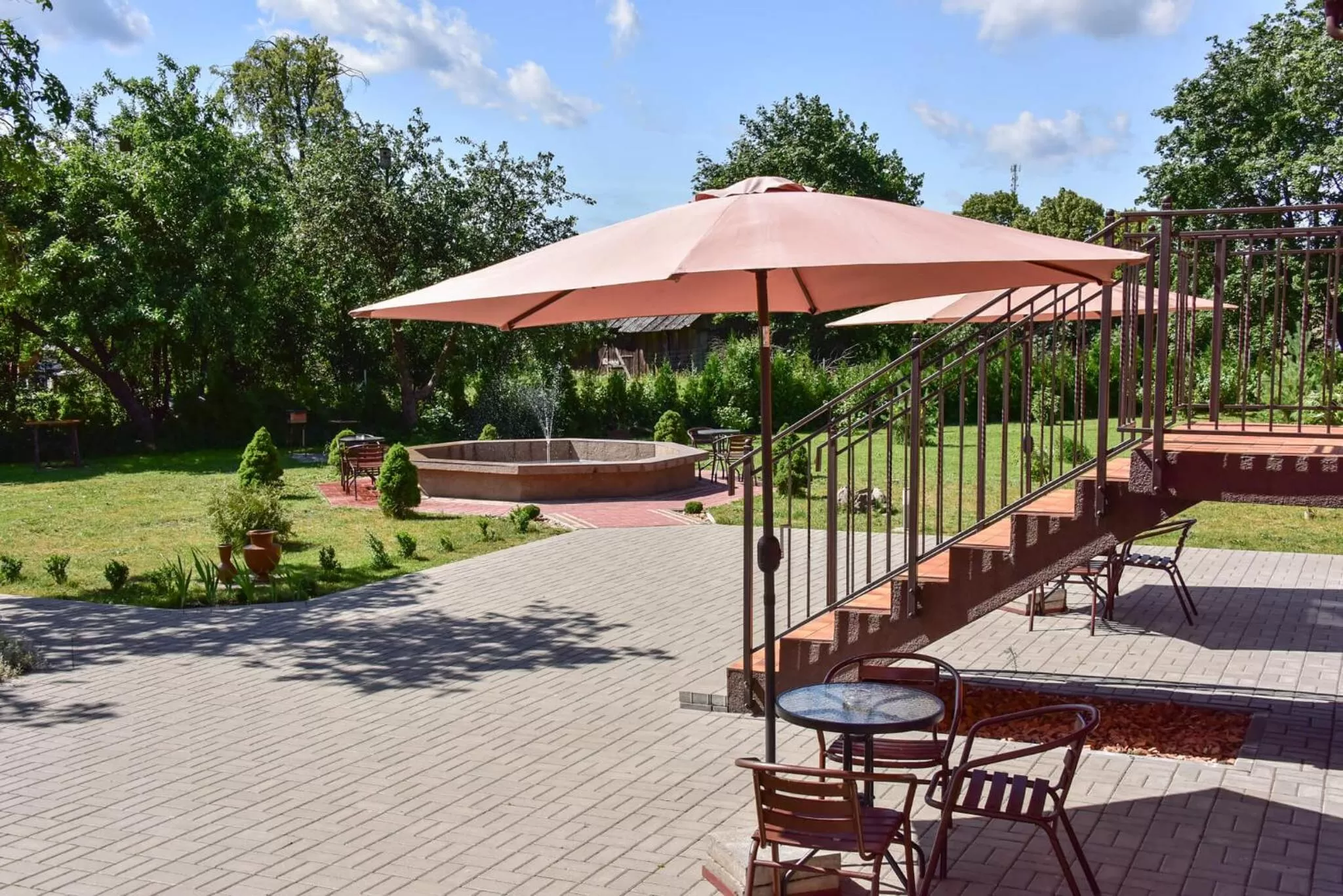 Patio in "Trakaitis" apartments in Villa
