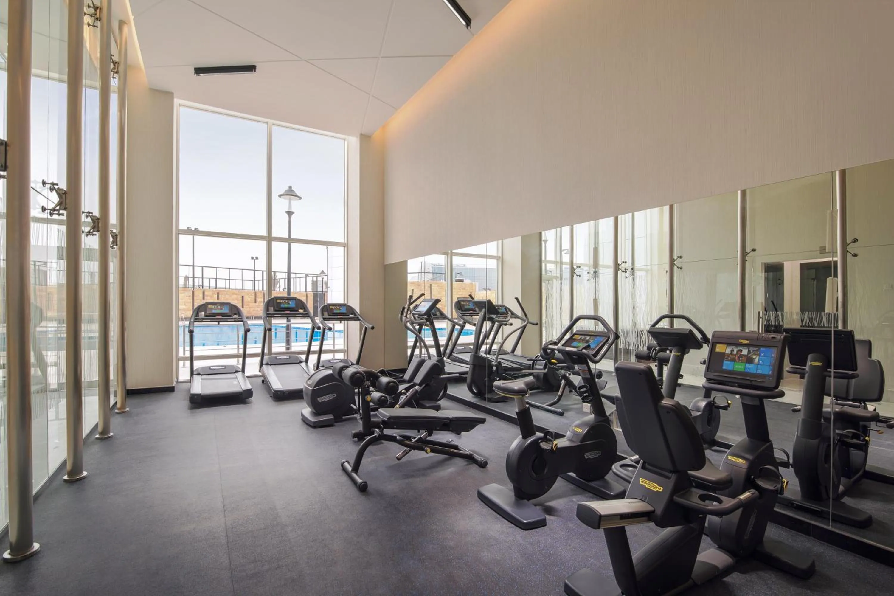 Fitness centre/facilities in Cristal Amaken Hotel Riyadh