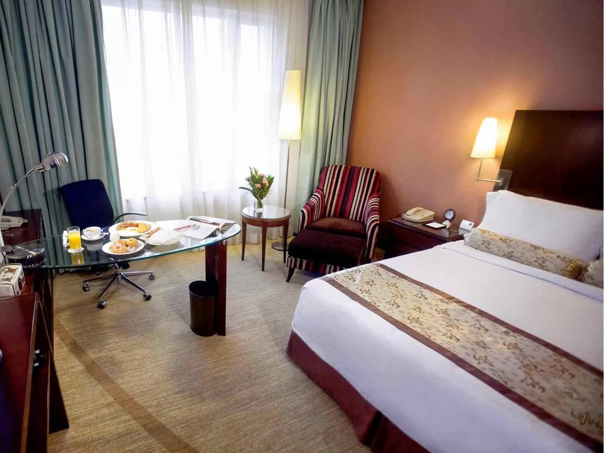 Decorative detail, Bed in Grand Mercure Beijing Central