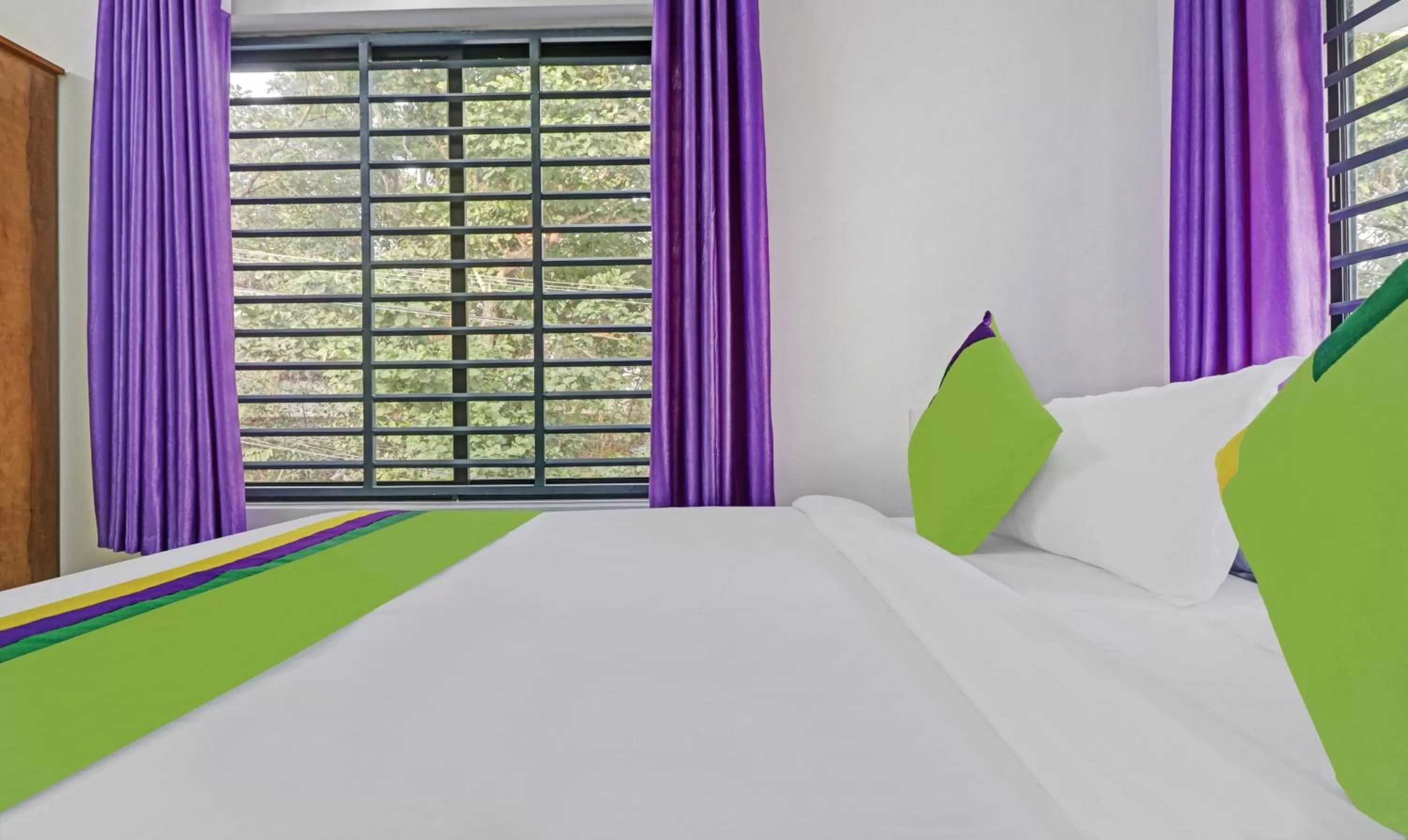 Bedroom, Bed in Treebo Trend Nirupama Apartment