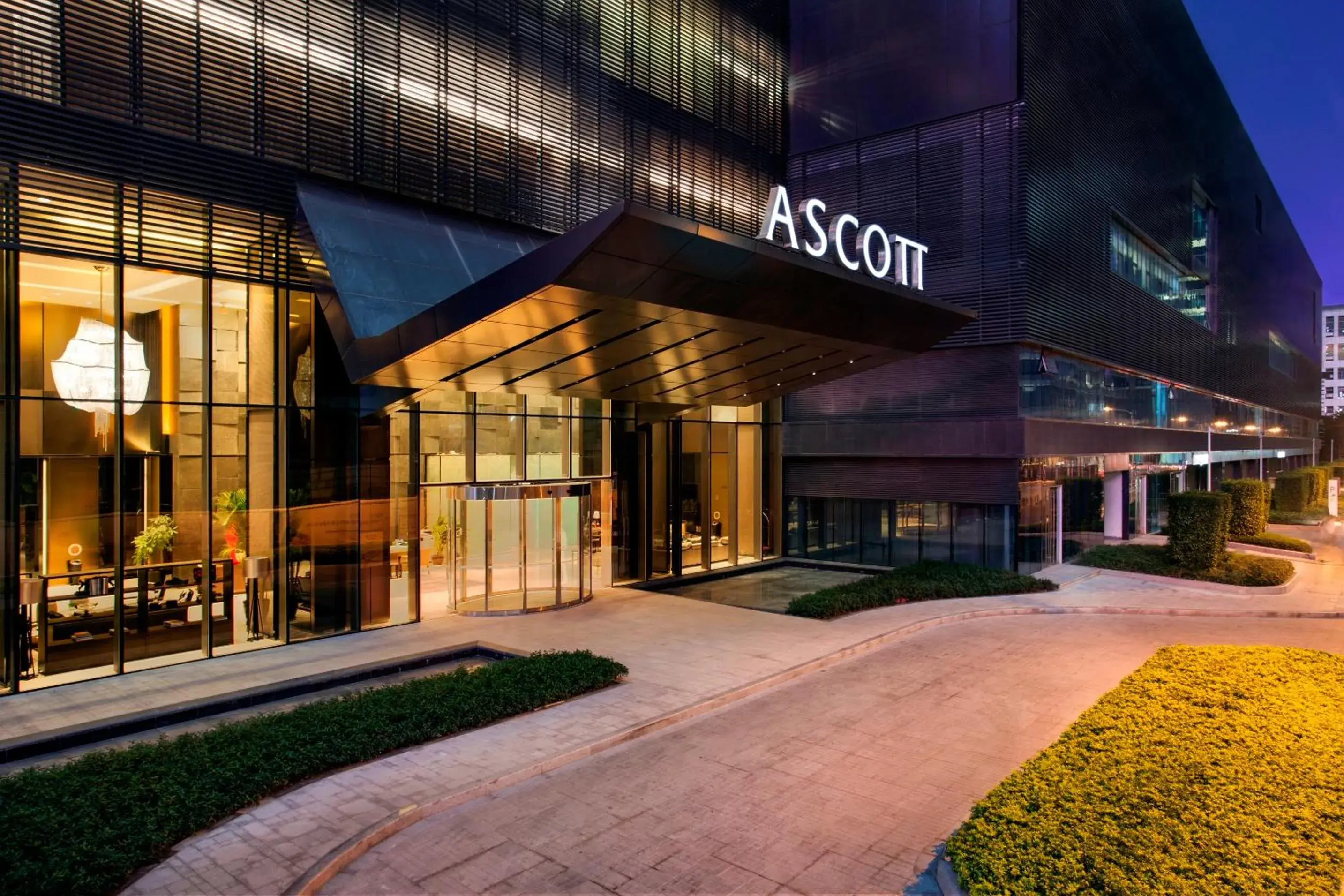 Facade/entrance in Ascott IFC Guangzhou Residence Facade/entrance in Ascott IFC Guangzhou Residence