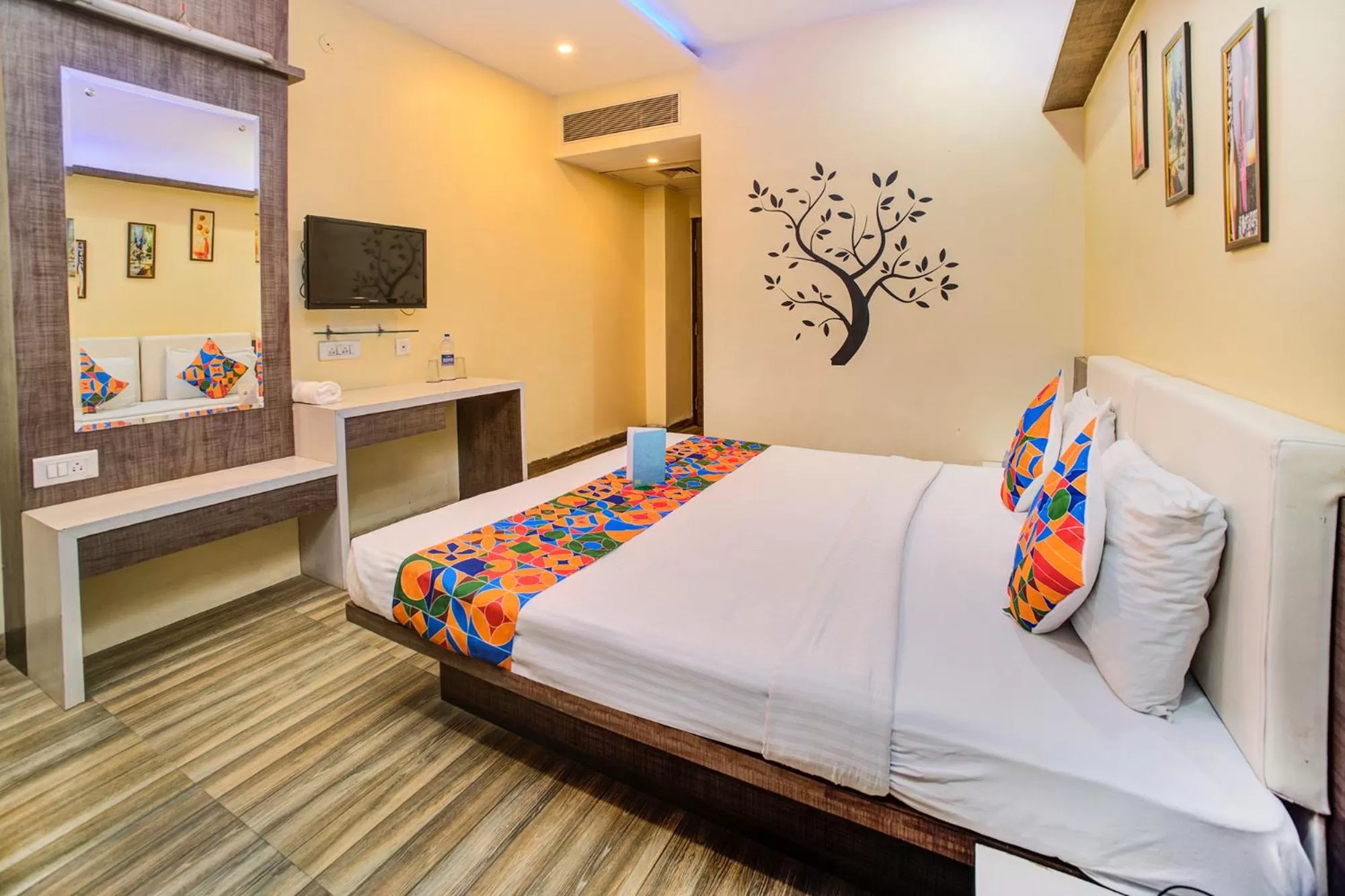 Bedroom, Bed in FabHotel Bee Town