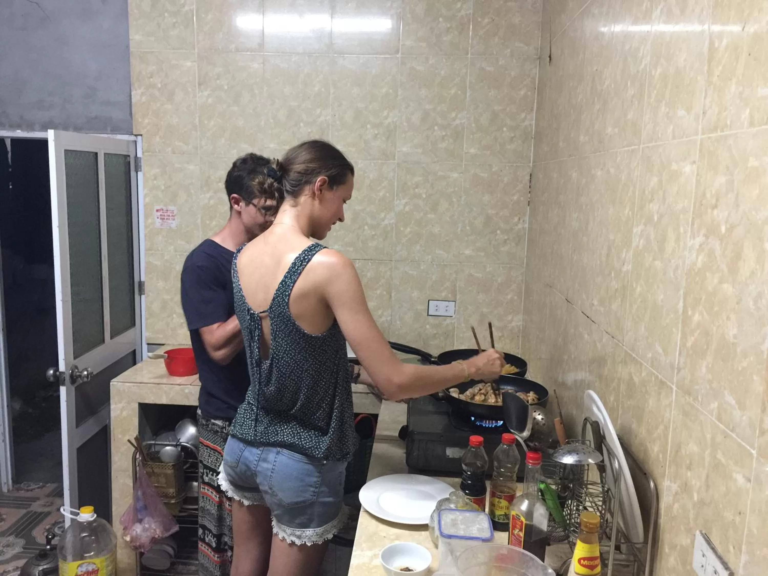 Kitchen or kitchenette in Tam Coc Vinh Thinh Homestay