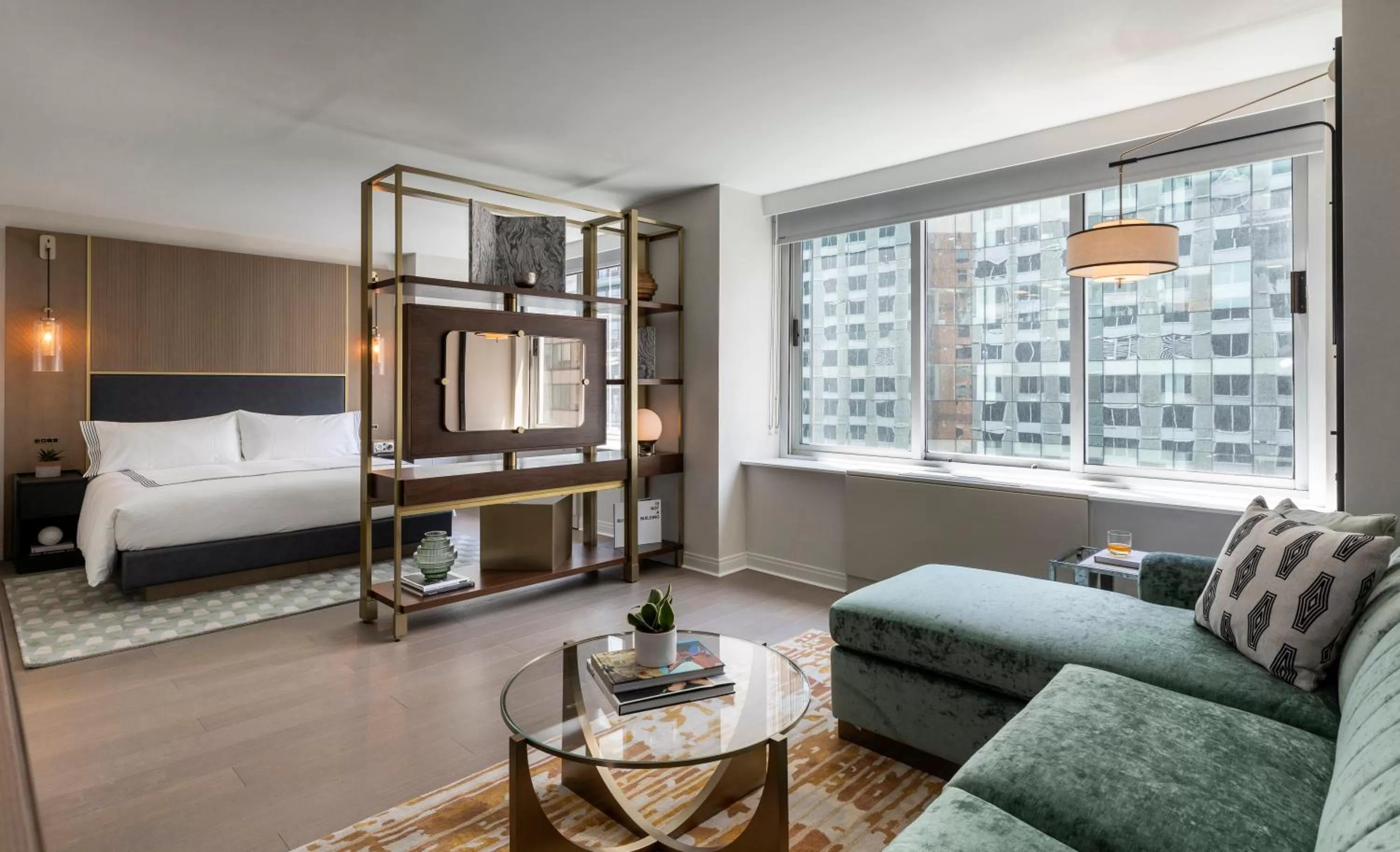 Living room, Bed in Thompson Central Park New York, by Hyatt