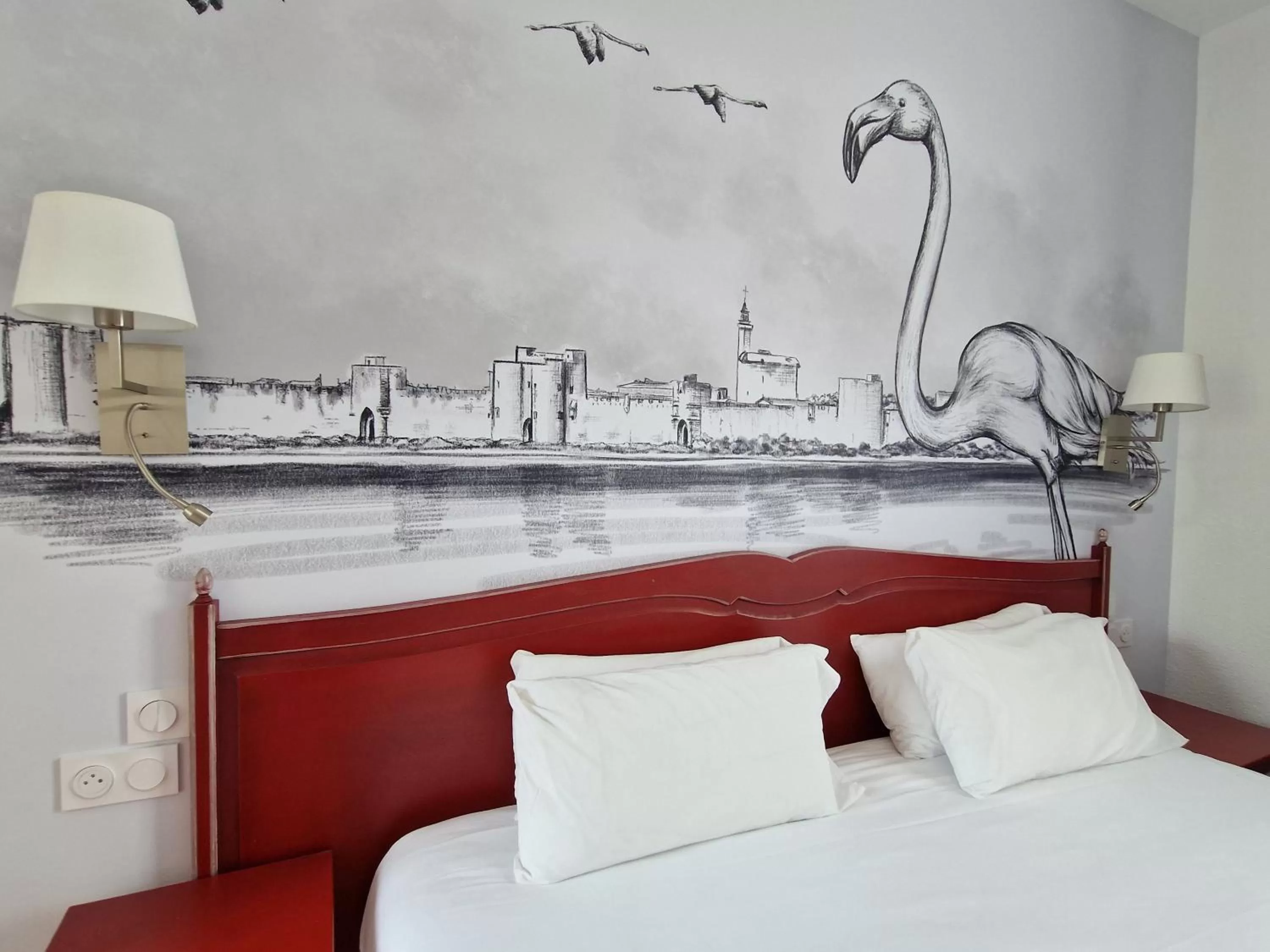 Bed in Logis VIGNES BLANCHES*** Hôtel Cosy et restaurant de terroir