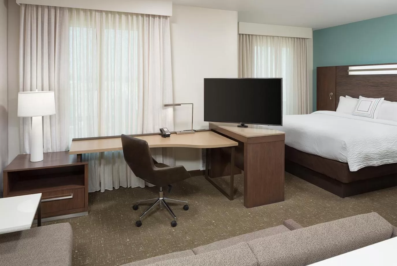 Bedroom, Bed in Residence Inn by Marriott Ontario Rancho Cucamonga