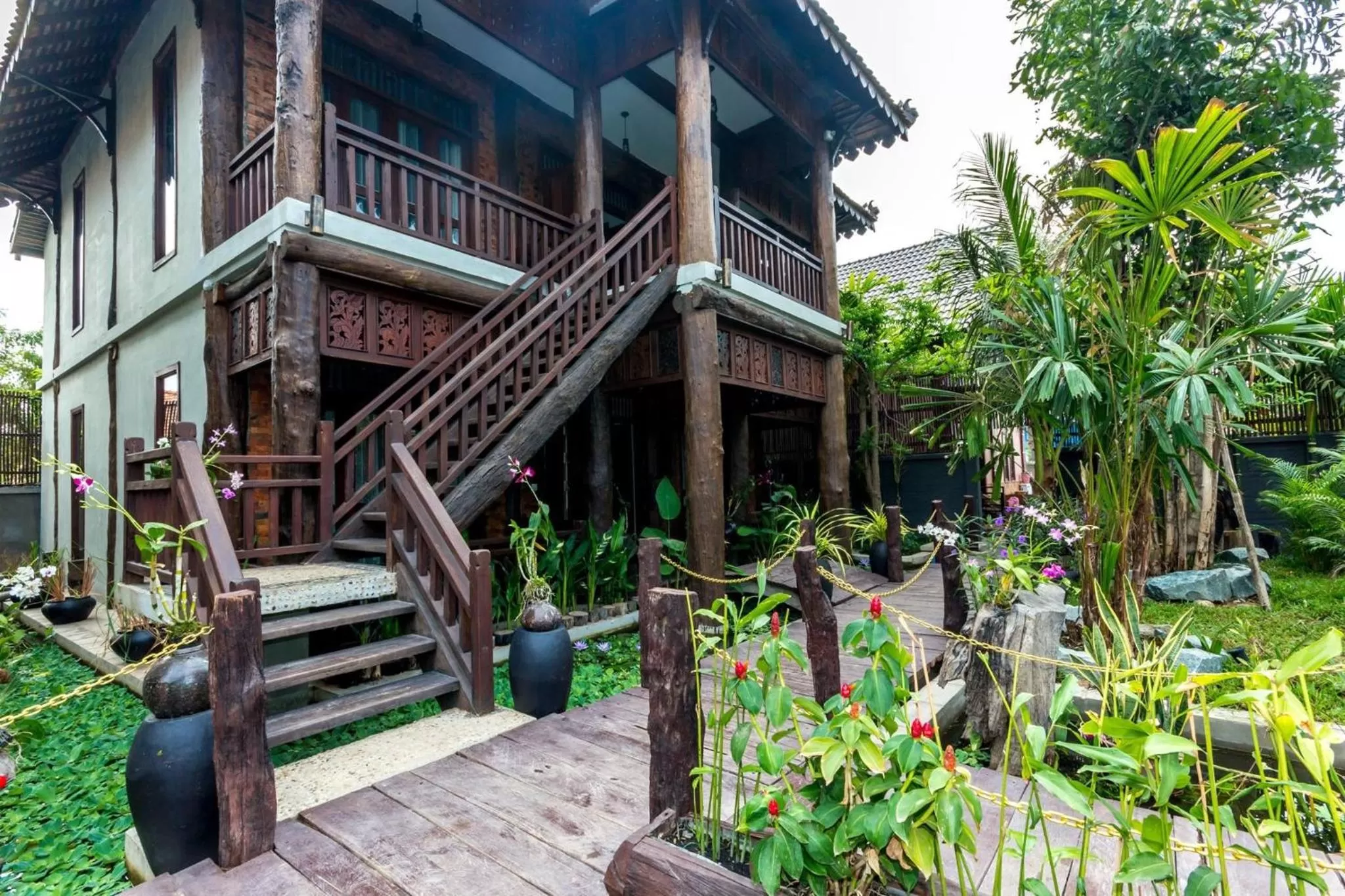 Garden view in Java Wooden Villa & Residence
