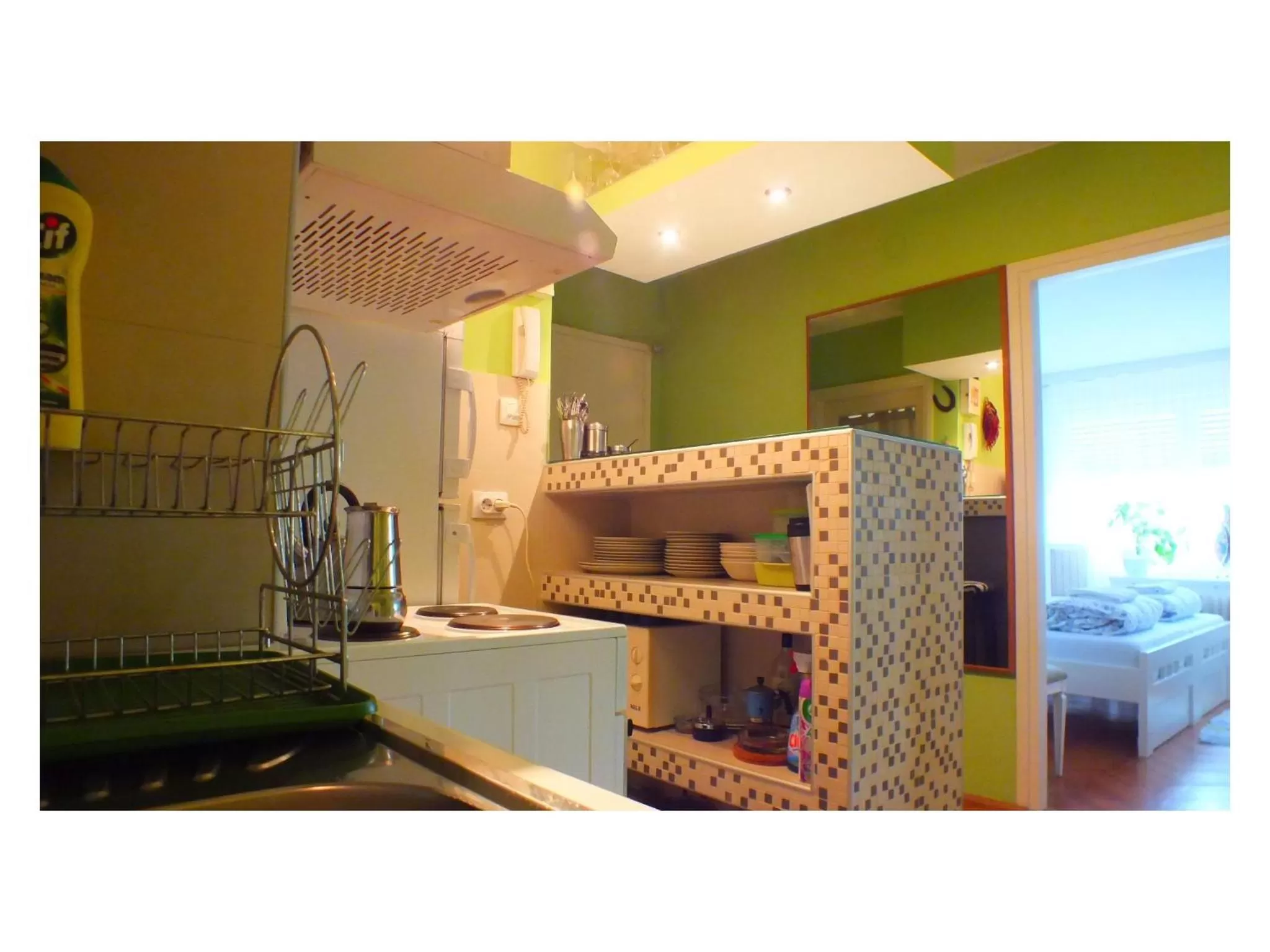 Kitchen or kitchenette, Bed in B&B Girasole