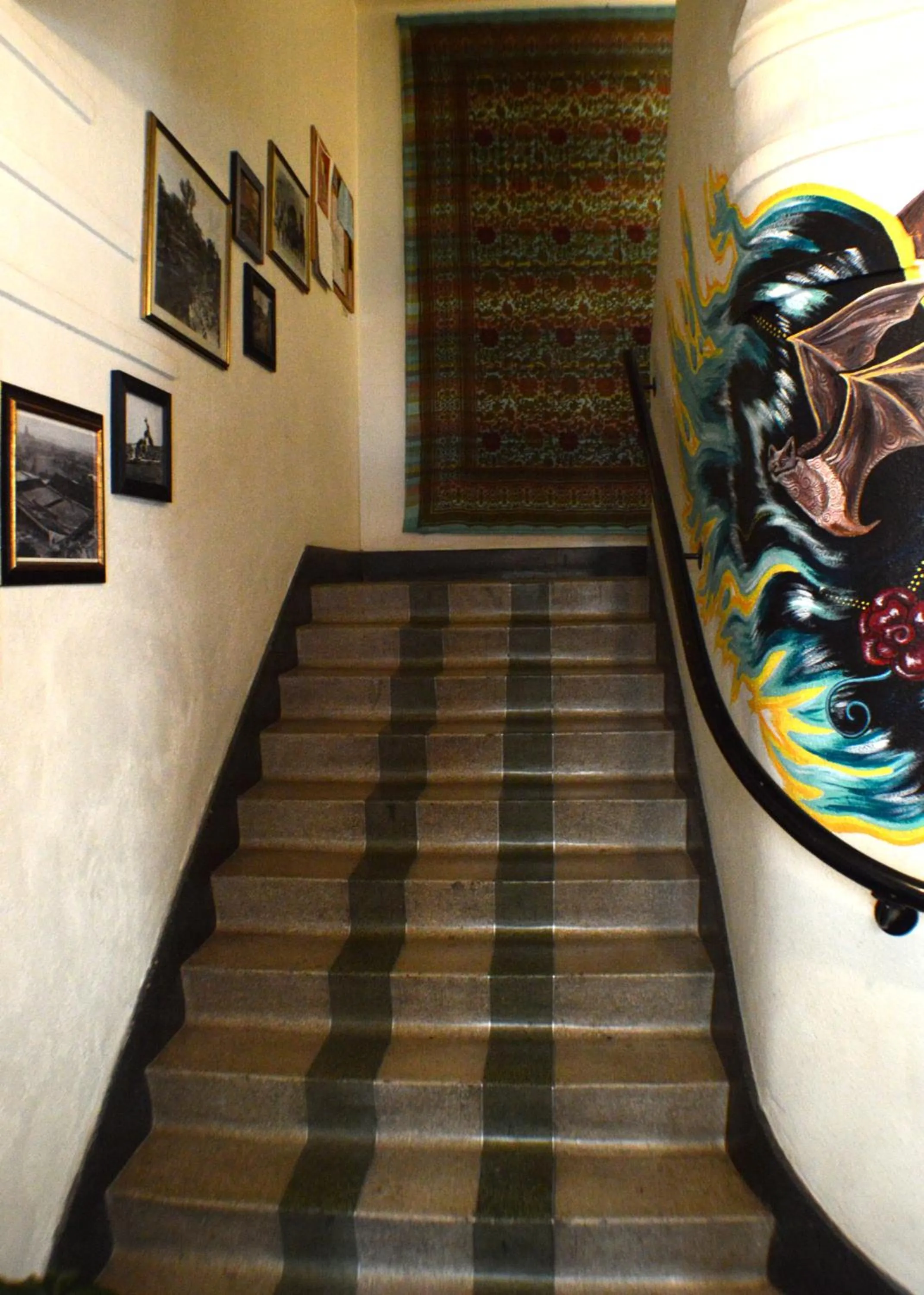 Decorative detail in Firehouse Hostel