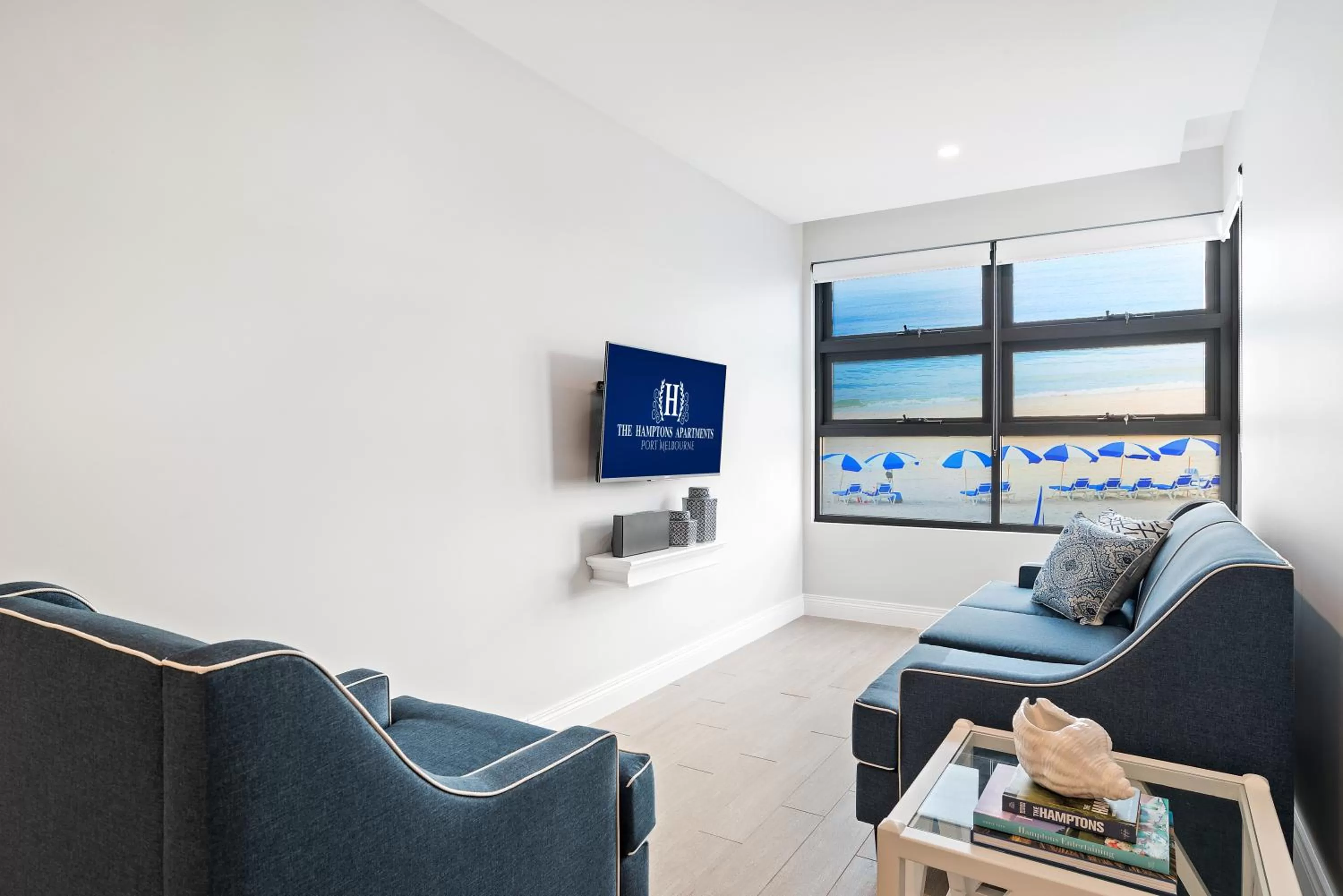Living room in The Hamptons Apartments - Port Melbourne
