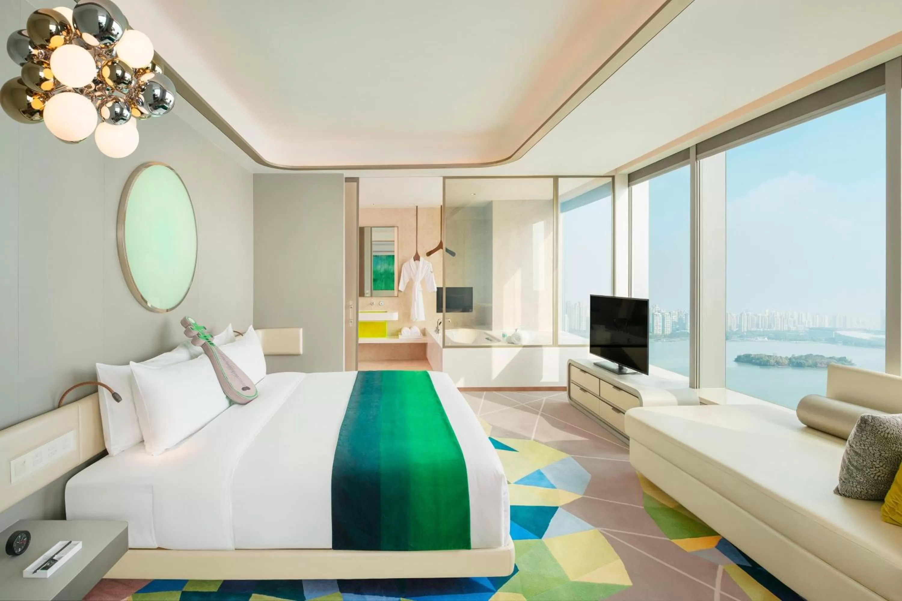 Photo of the whole room, Bed in W Suzhou - Jinji Lake
