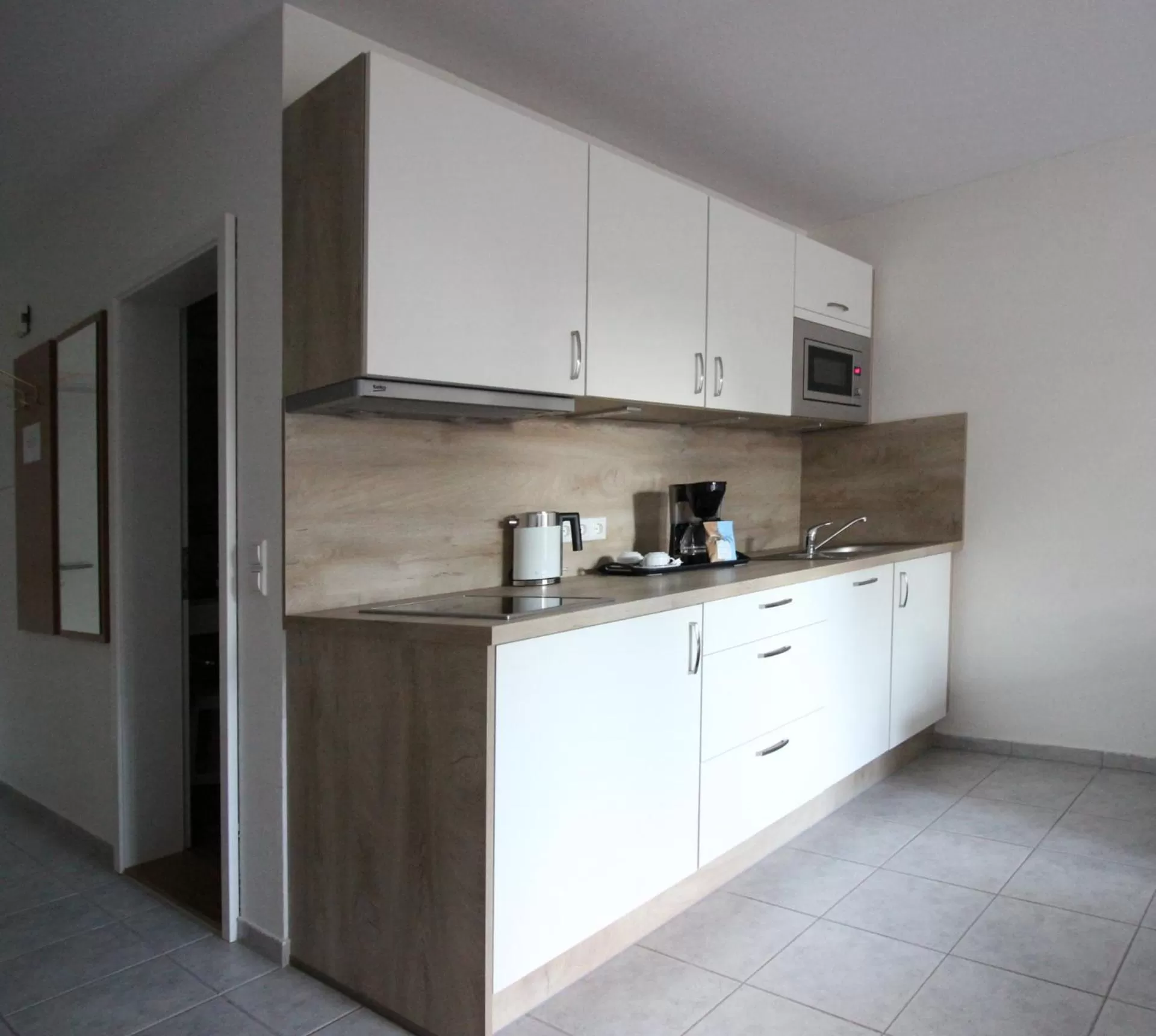 Kitchen or kitchenette in Mare Balticum Urlaub auf Rügen