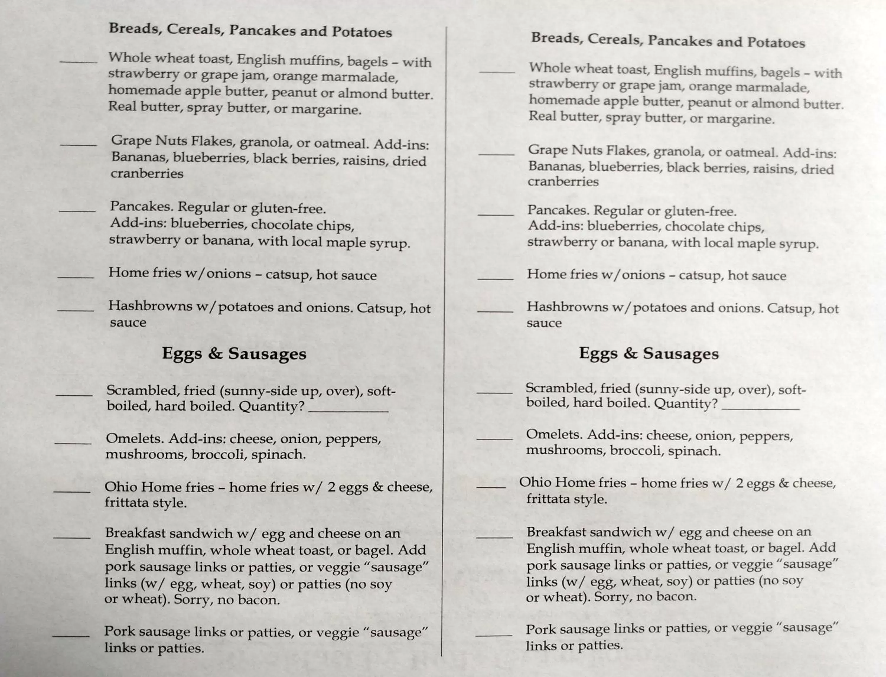 Breakfast in 13 Hills Bed & Breakfast