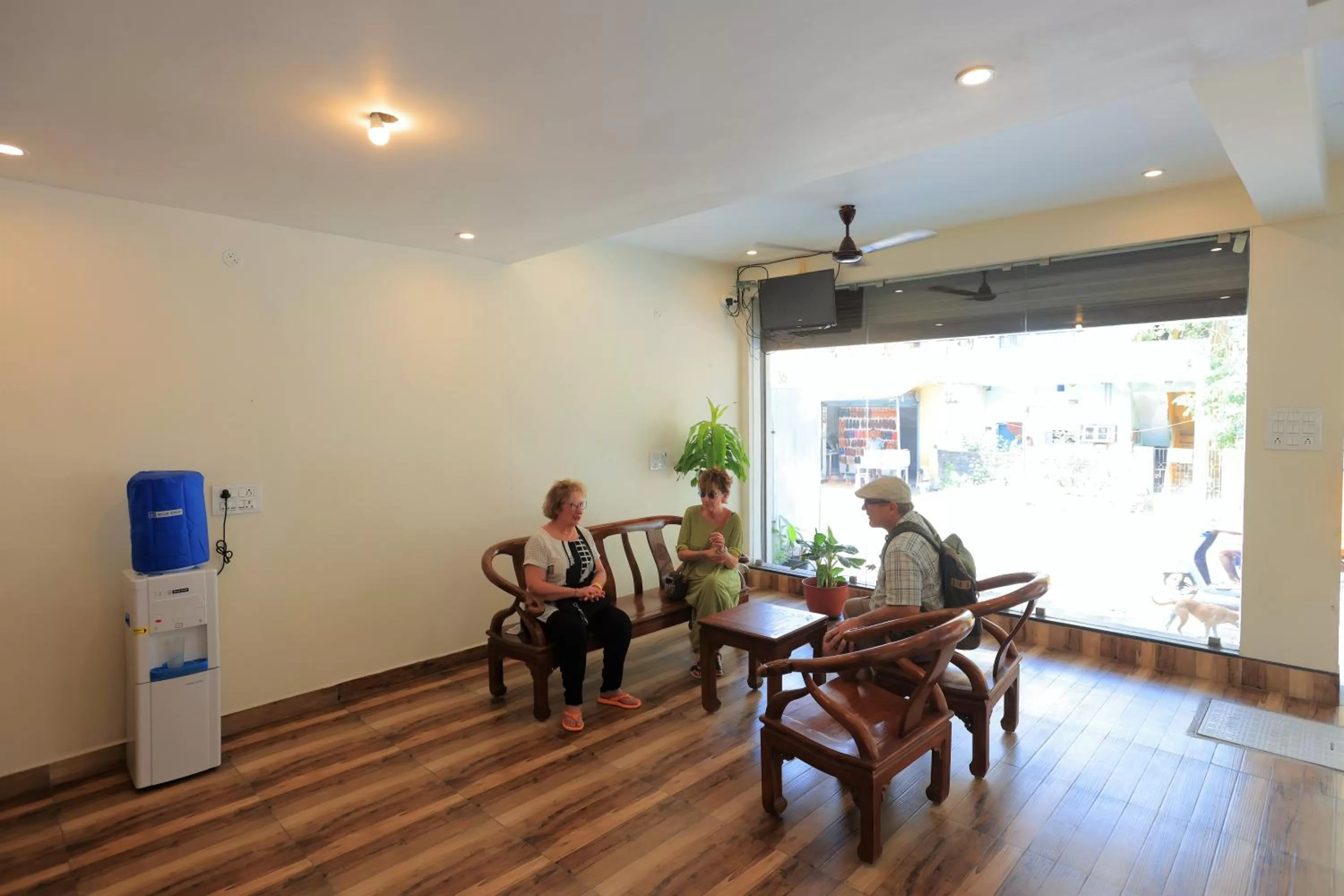 Seating area in Thiru Pavilion Retreat