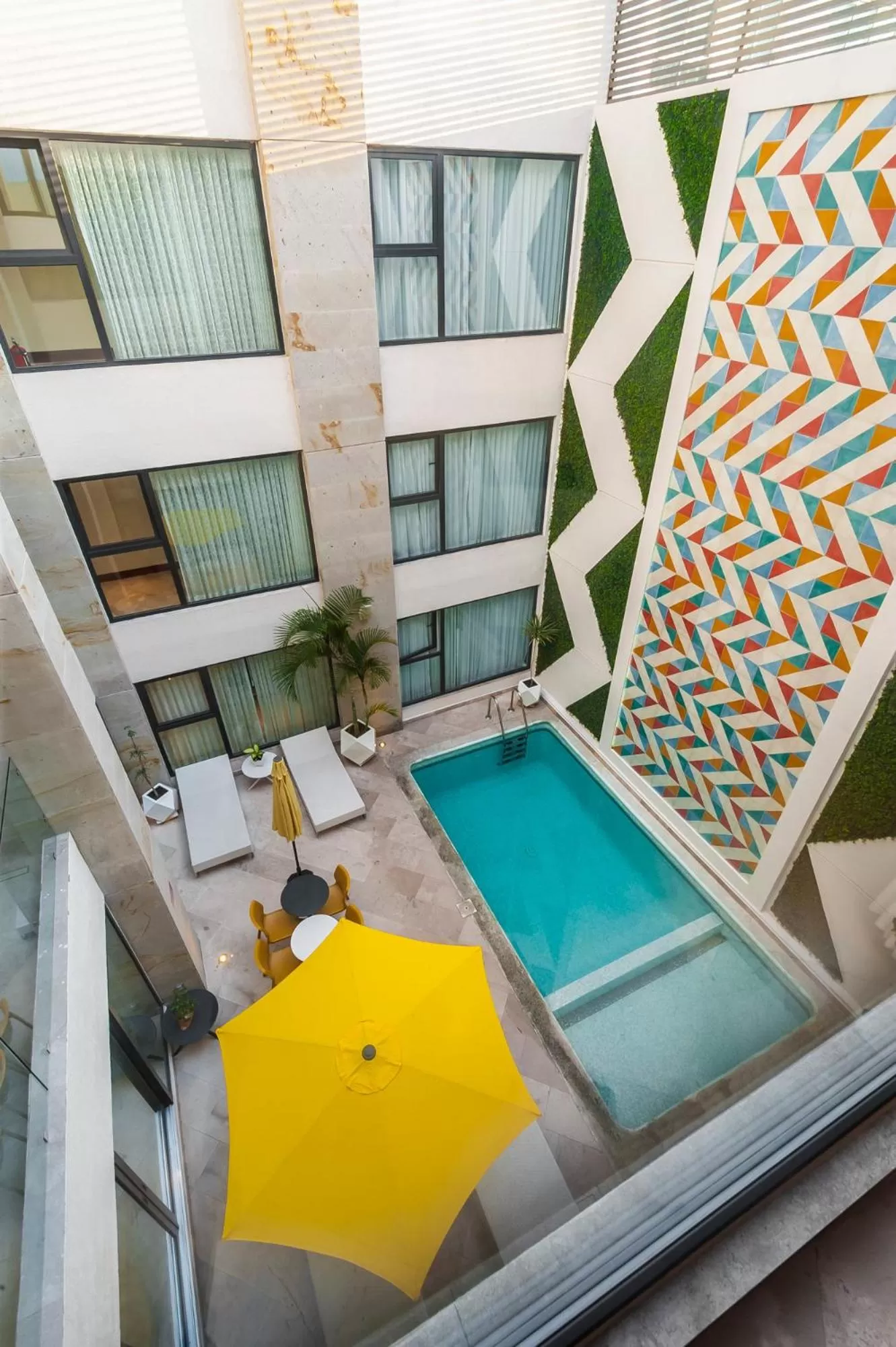 Pool view in FCH Hotel Providencia