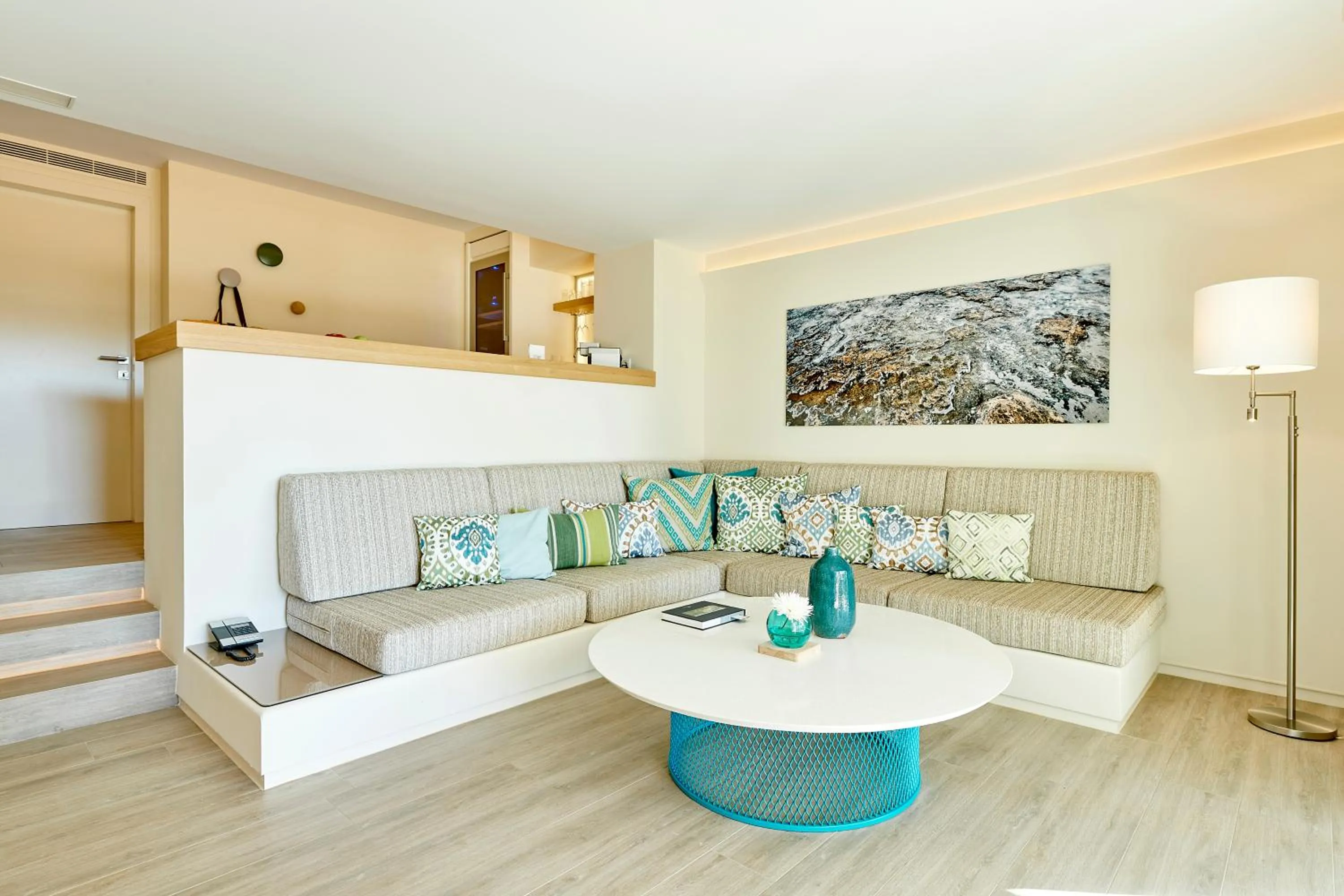 Living room in 7Pines Resort Ibiza, part of Destination by Hyatt