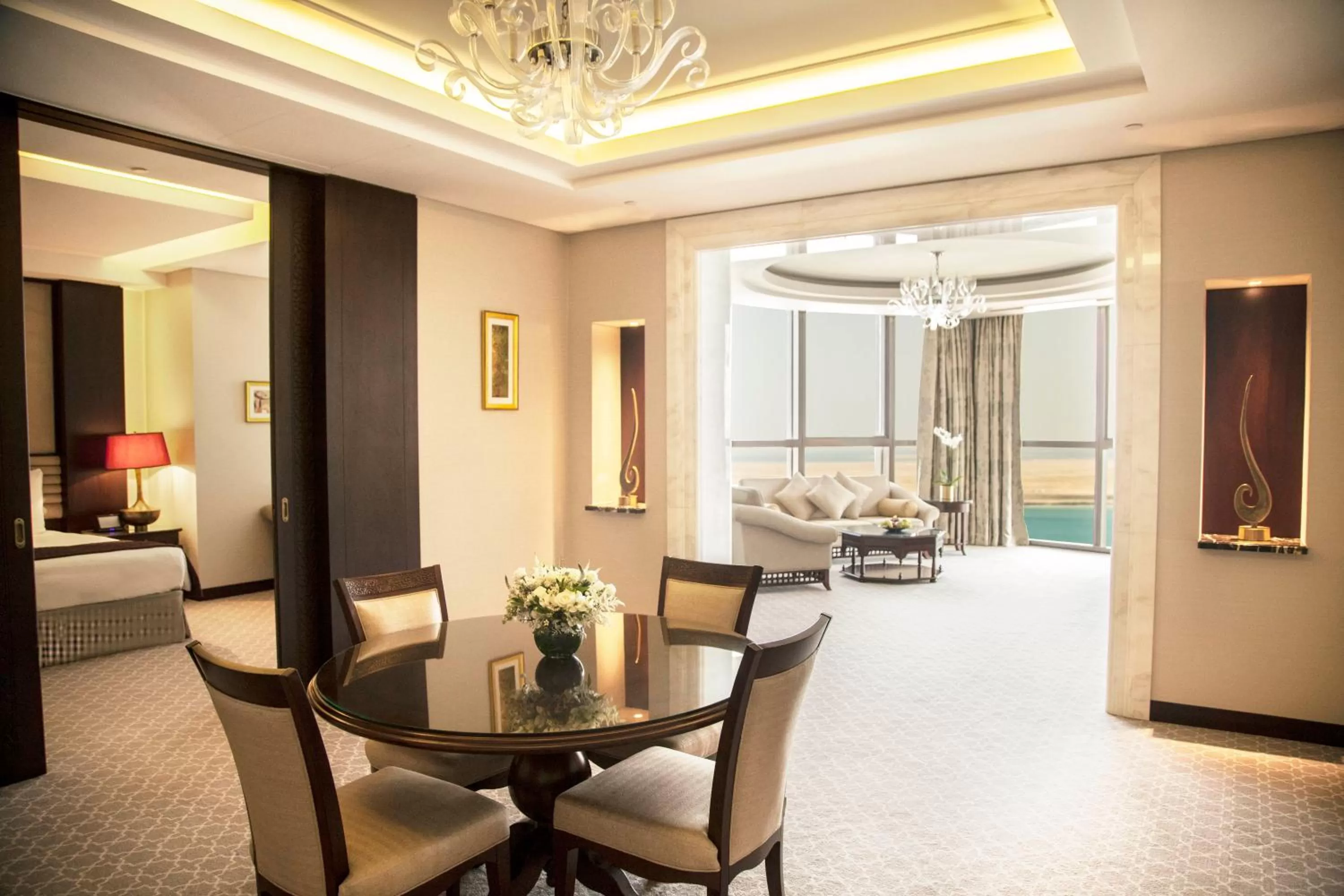 Bed in Bab Al Qasr Hotel