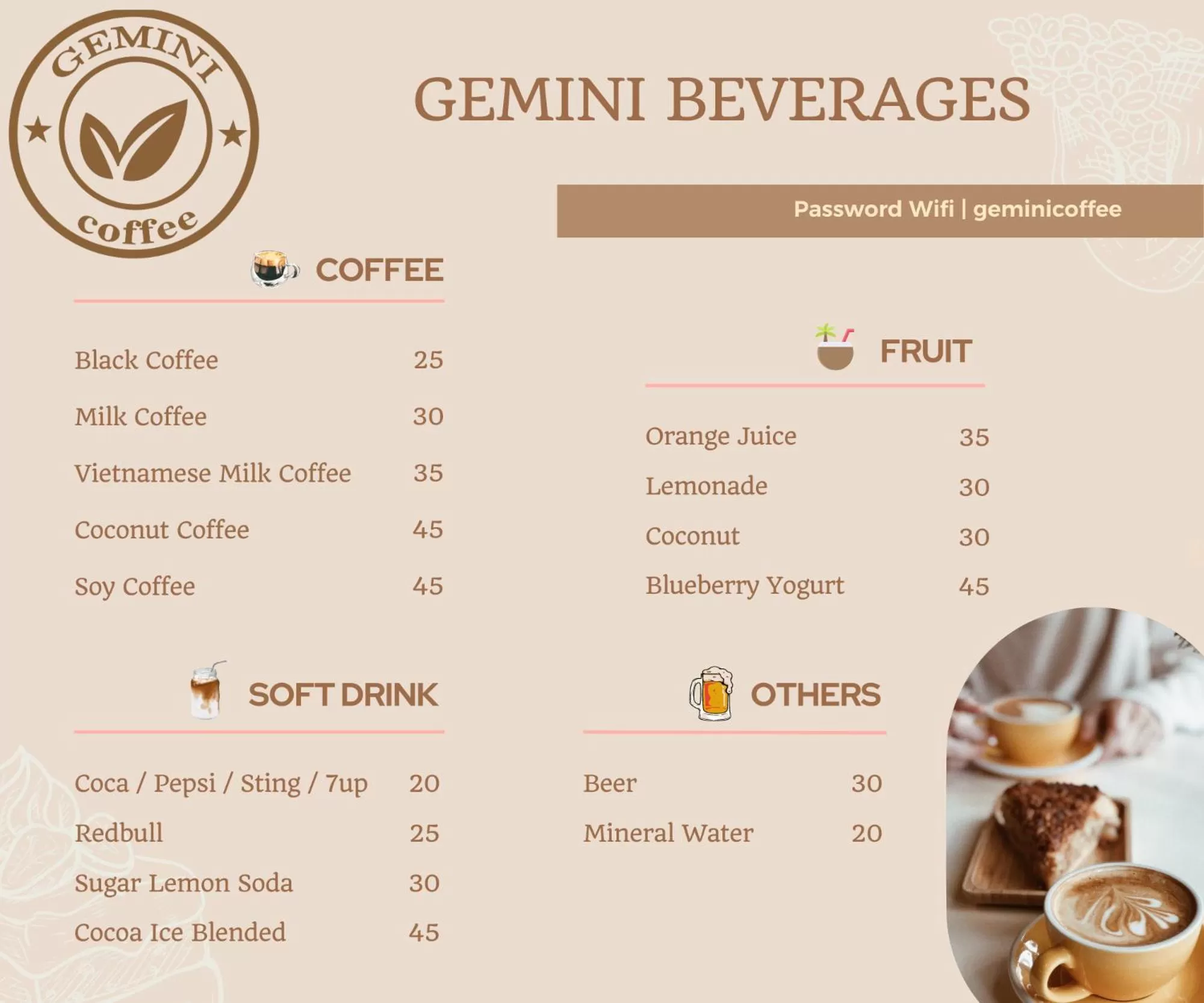 Restaurant/places to eat in Gemini Saigon LUXURY