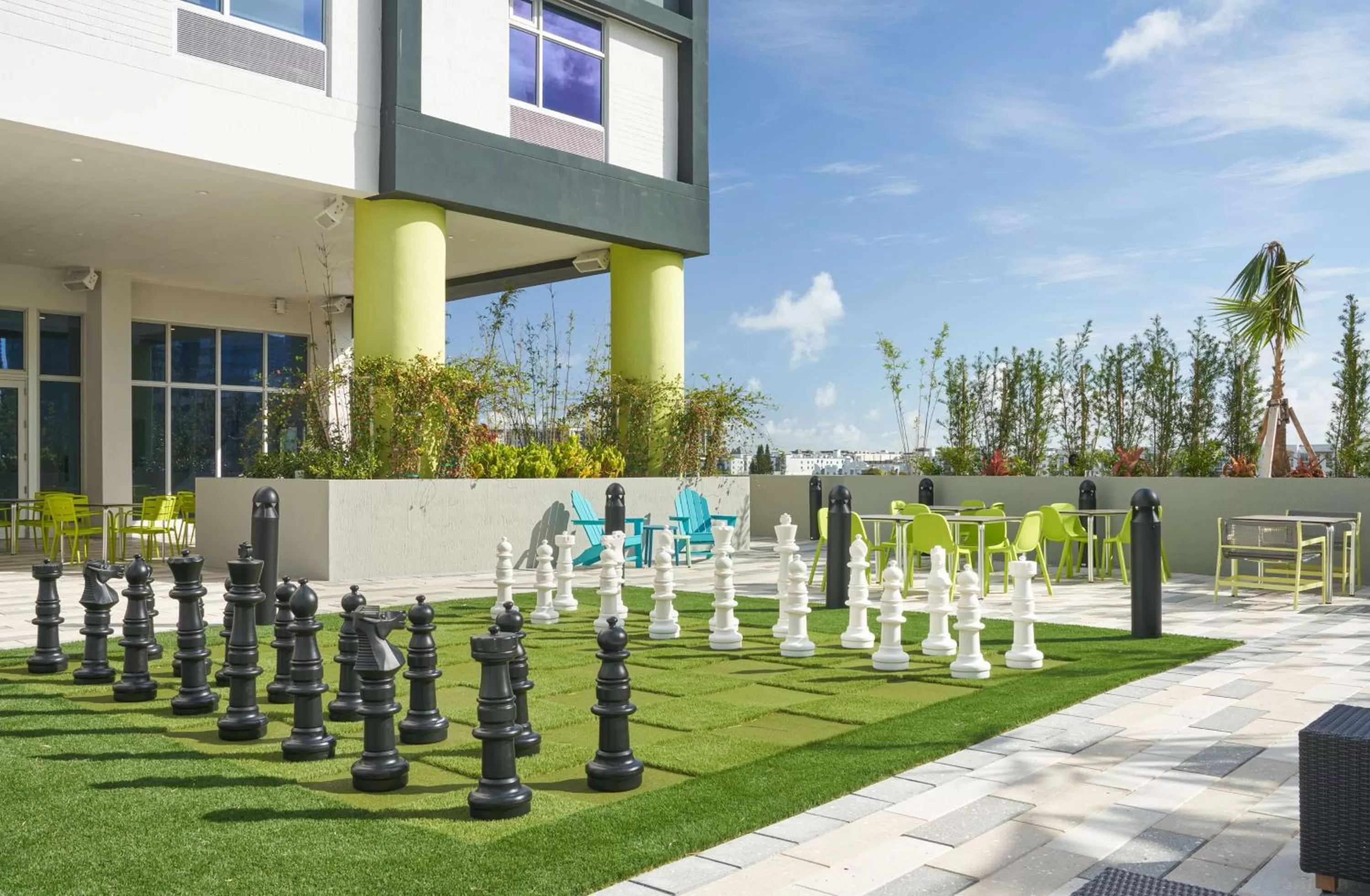 Patio in Home2 Suites By Hilton Ft. Lauderdale Downtown, Fl